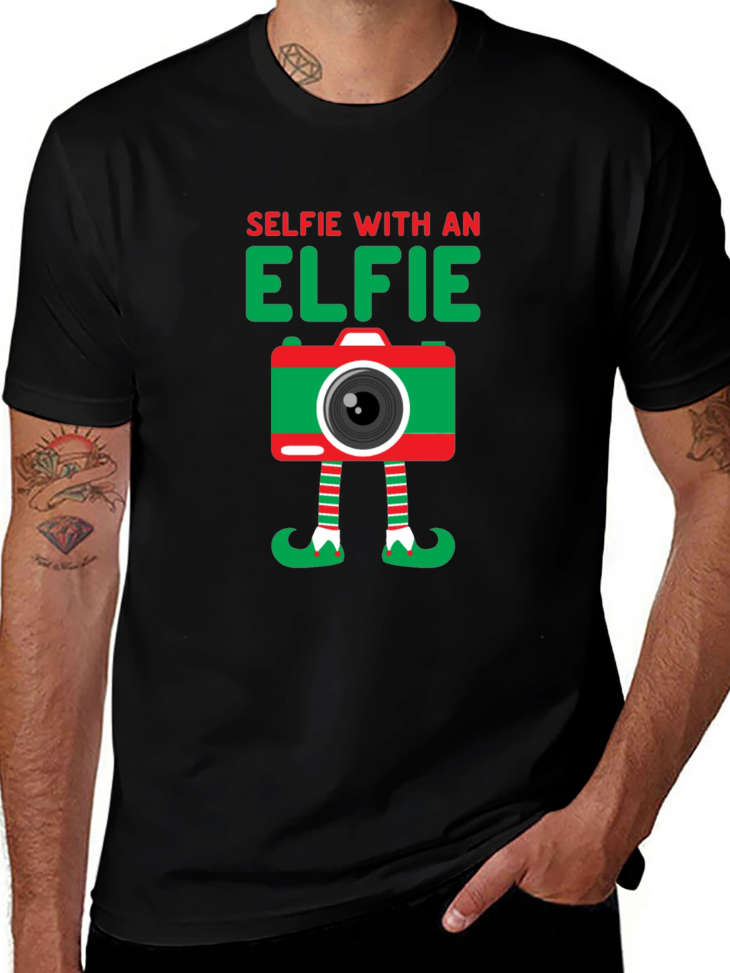 Selfie with an Elfie Christmas T-Shirt