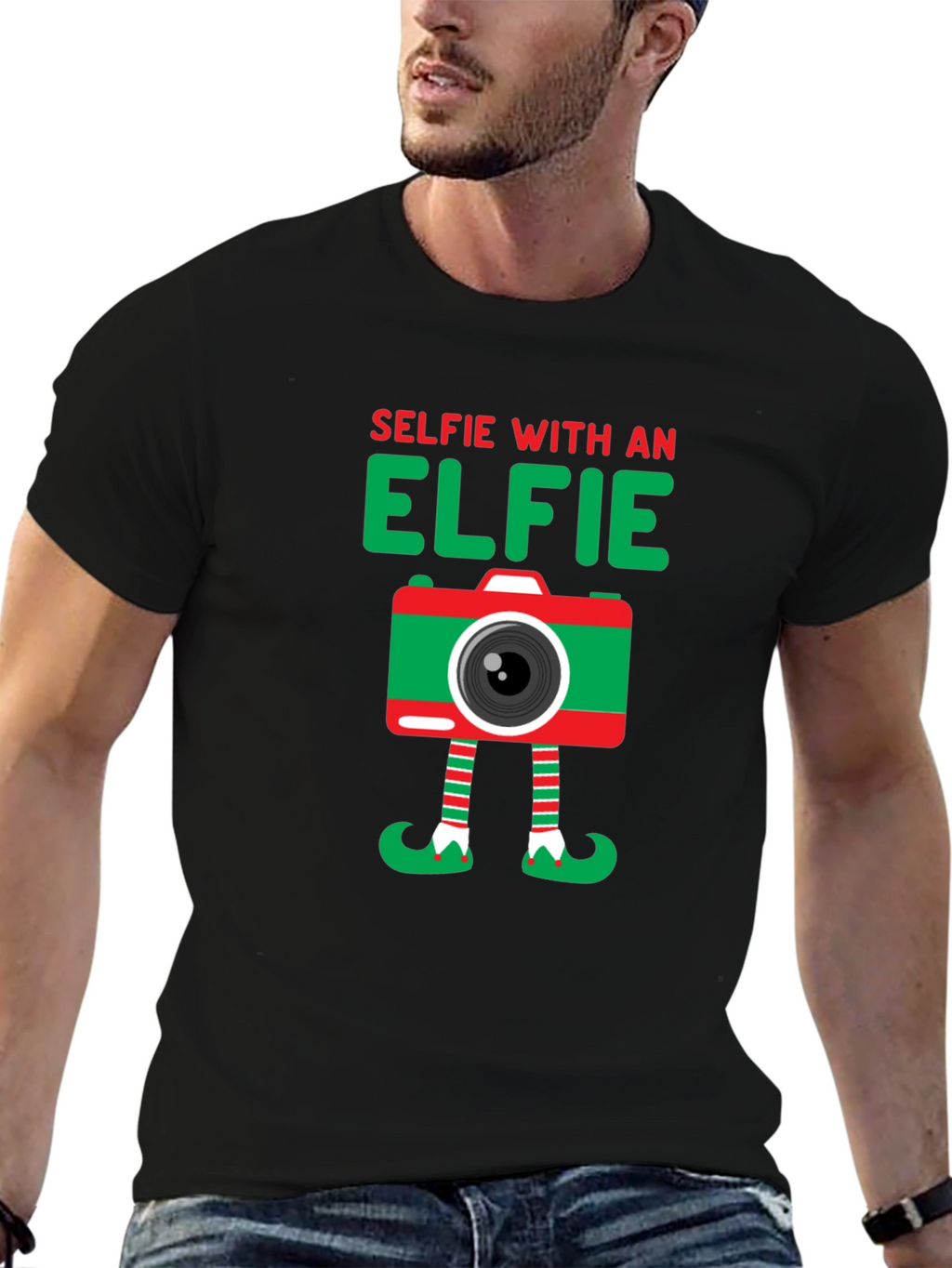 Selfie with an Elfie Christmas T-Shirt