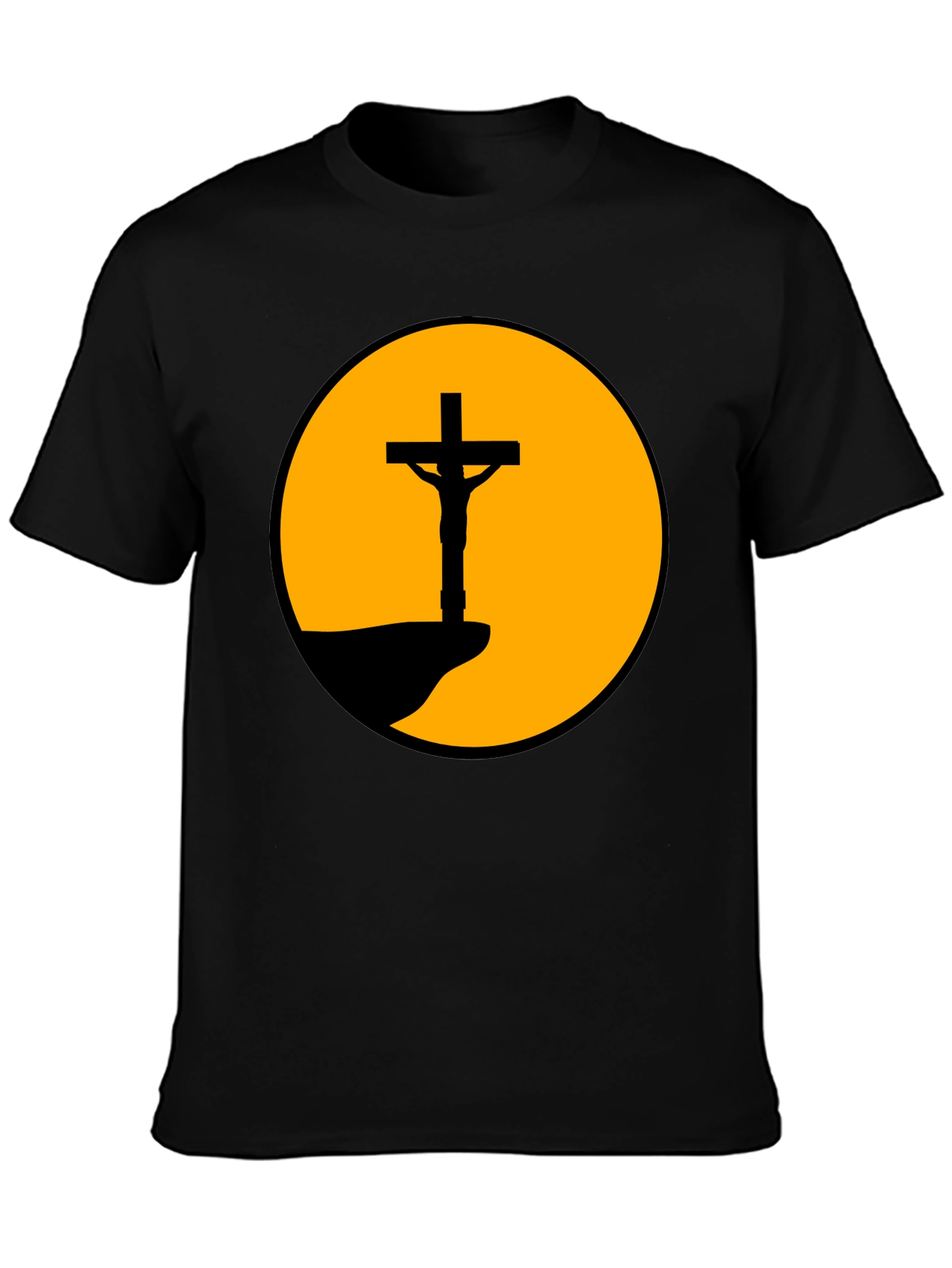 Sunset Crucifixion Graphic Tee - Bold Statement Shirt