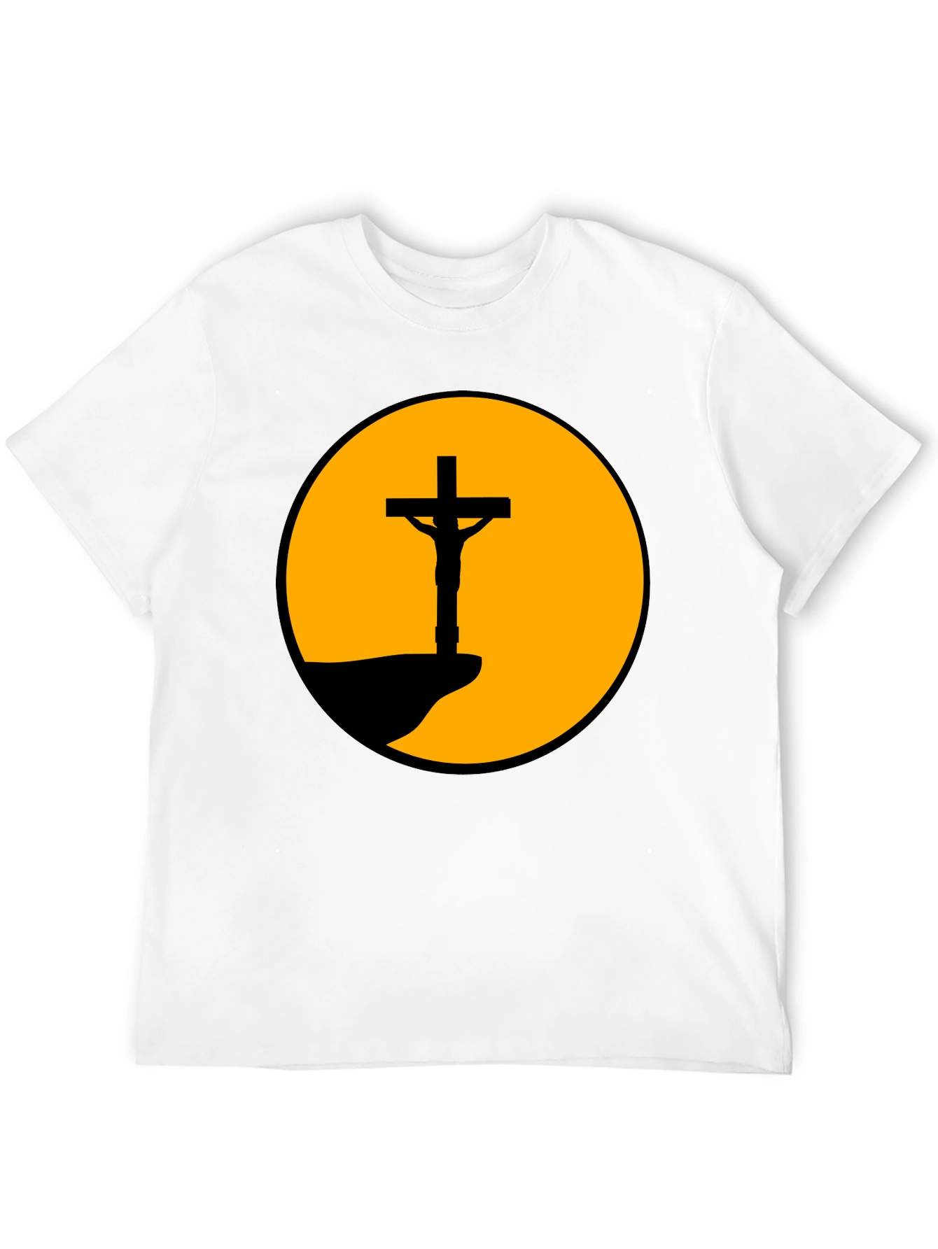 Sunset Crucifixion Graphic Tee - Bold Statement Shirt