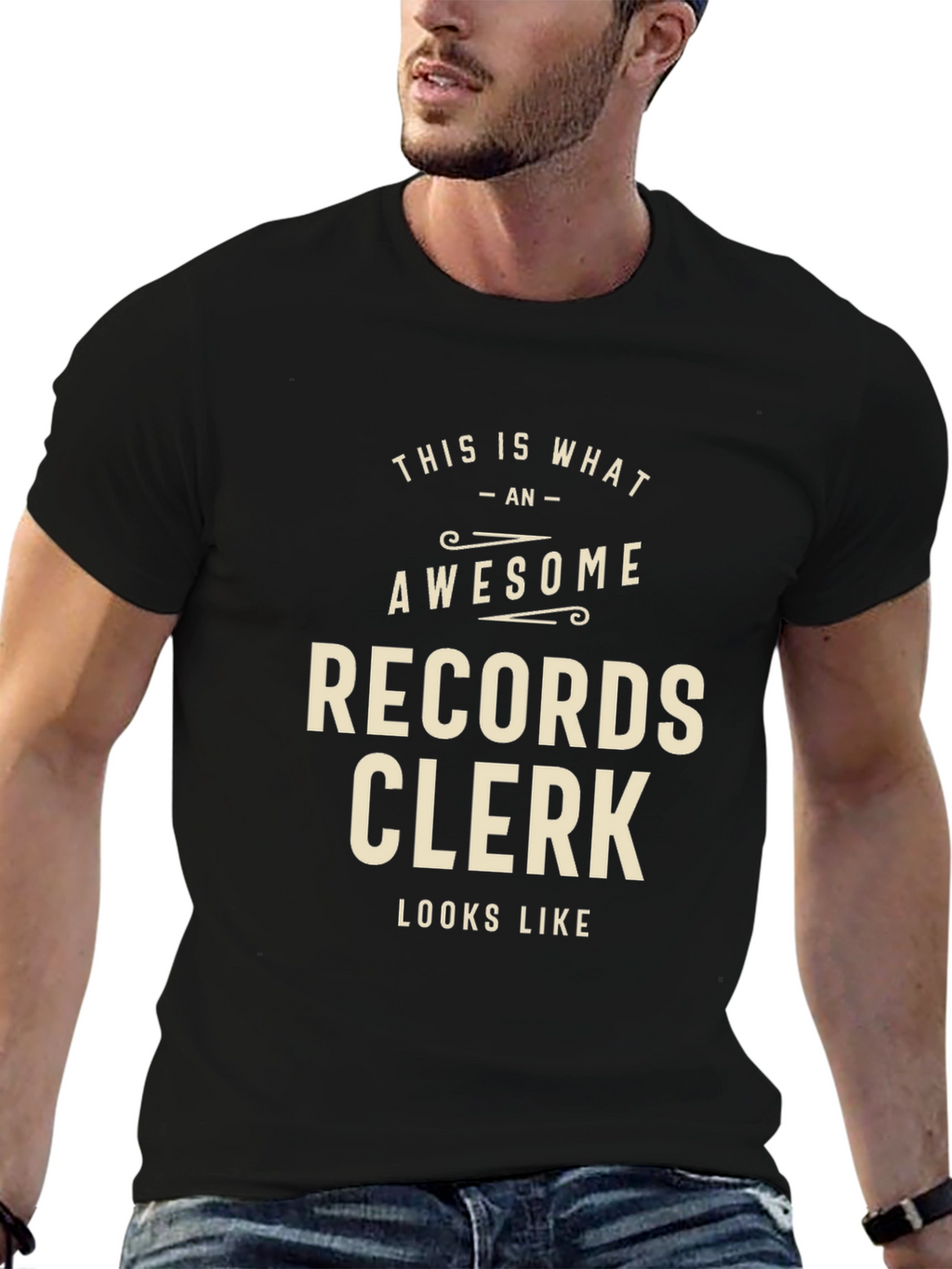 Awesome Records Clerk Graphic T-Shirt
