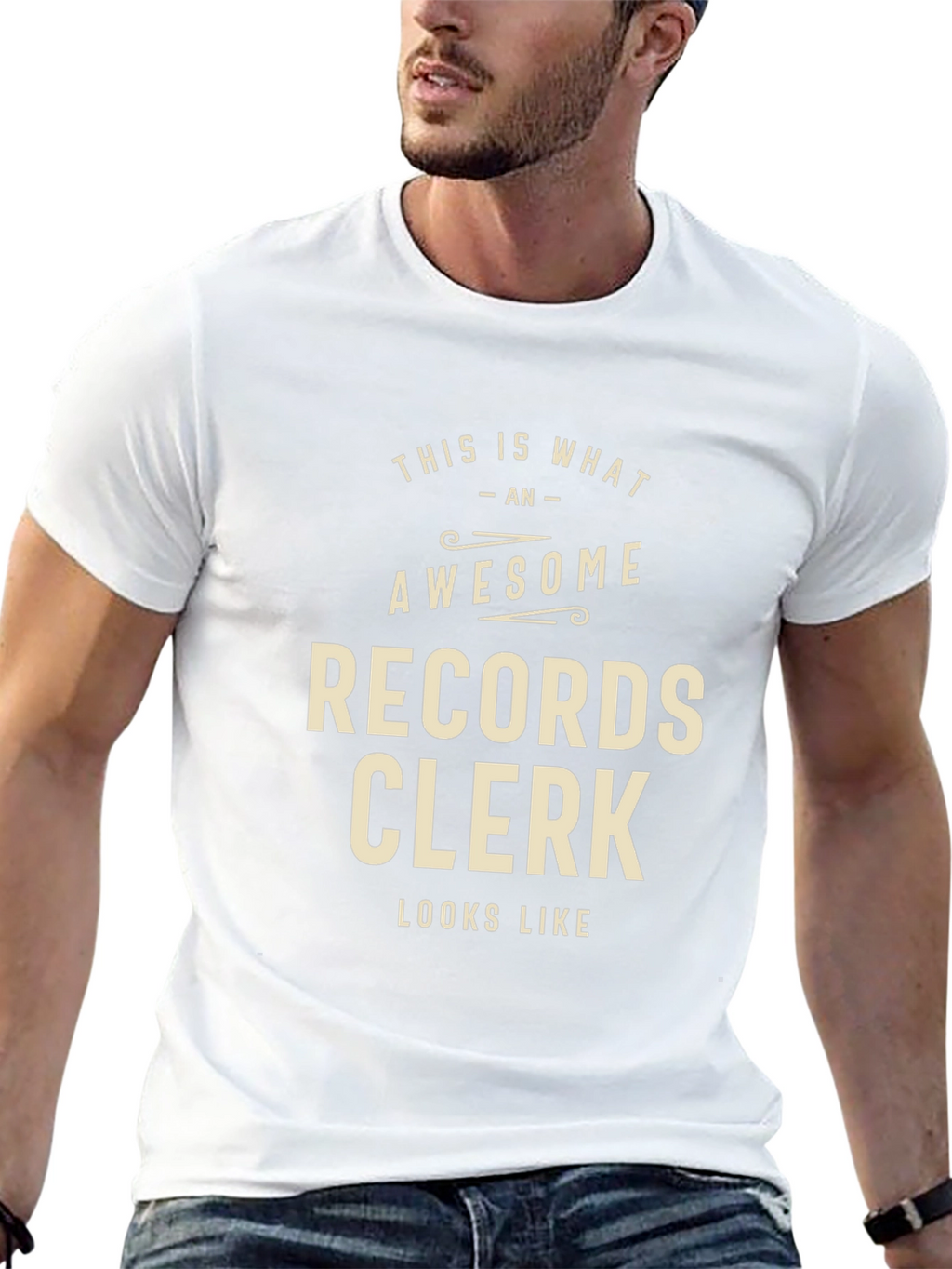Awesome Records Clerk Graphic T-Shirt