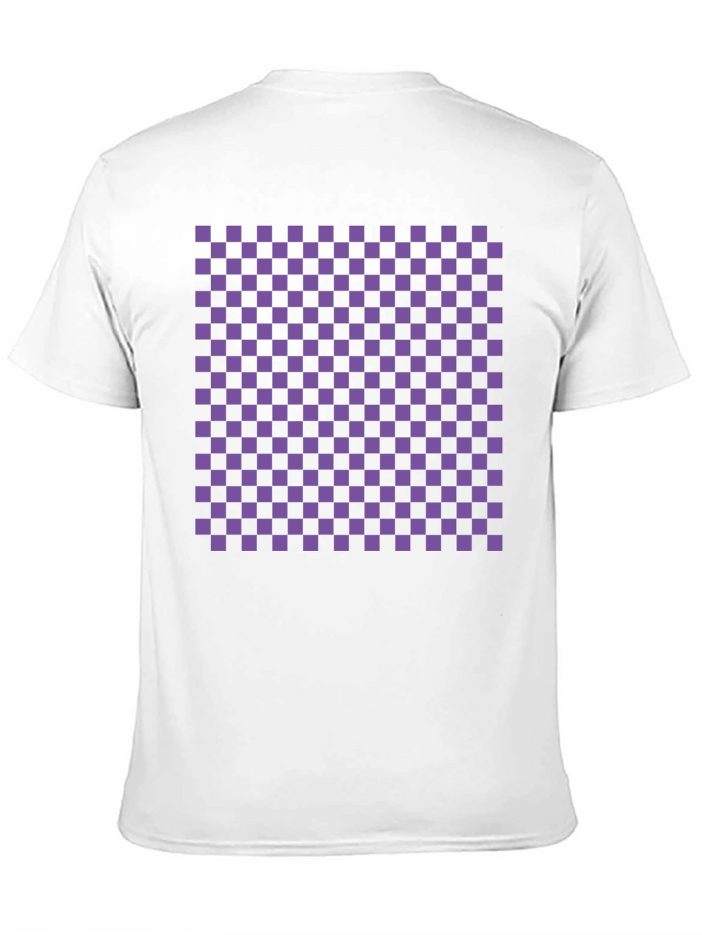Checkerboard Tee - Black with Purple Squares