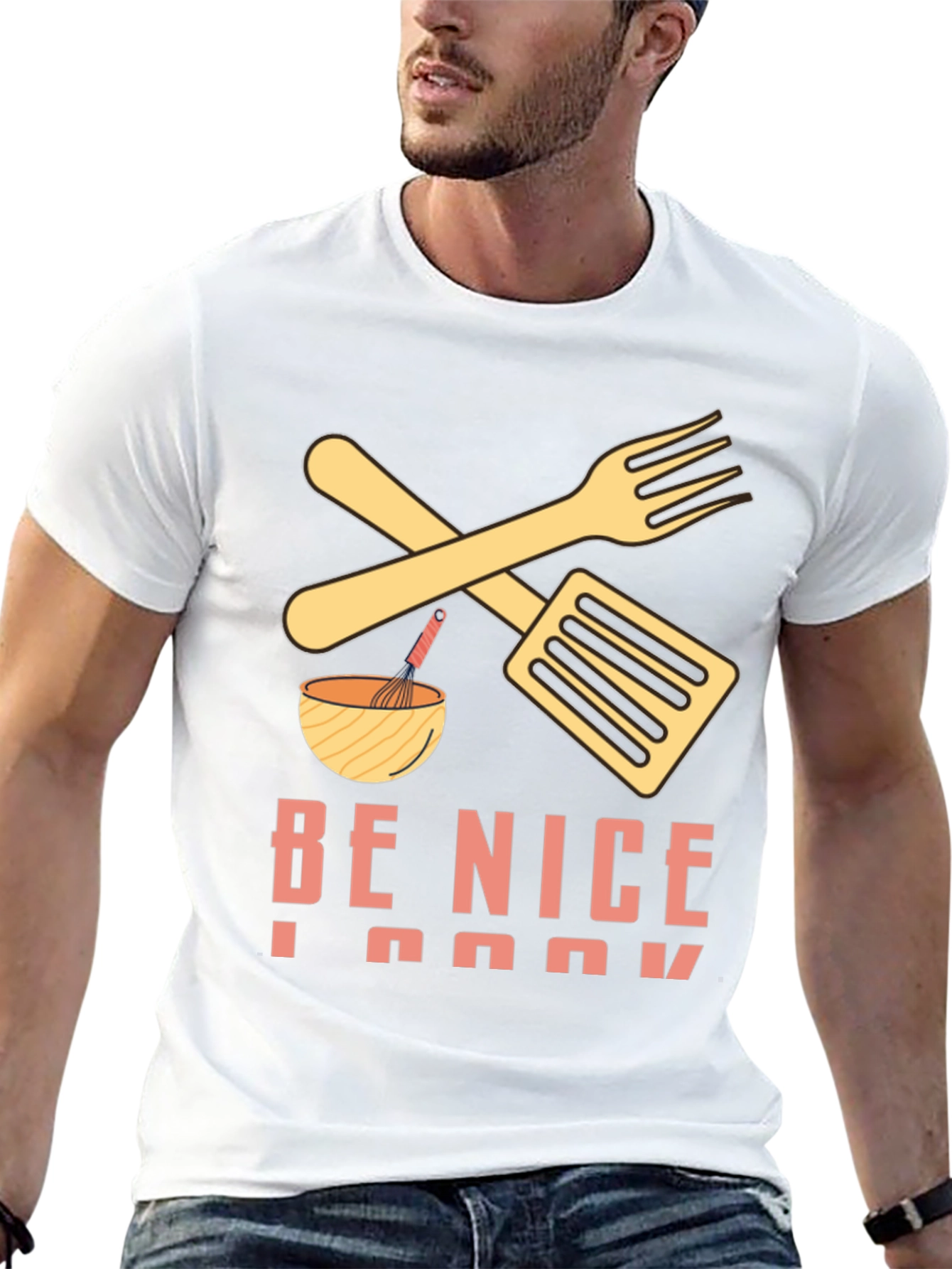 Be Nice I Cook T-Shirt - Funny Kitchen Apparel