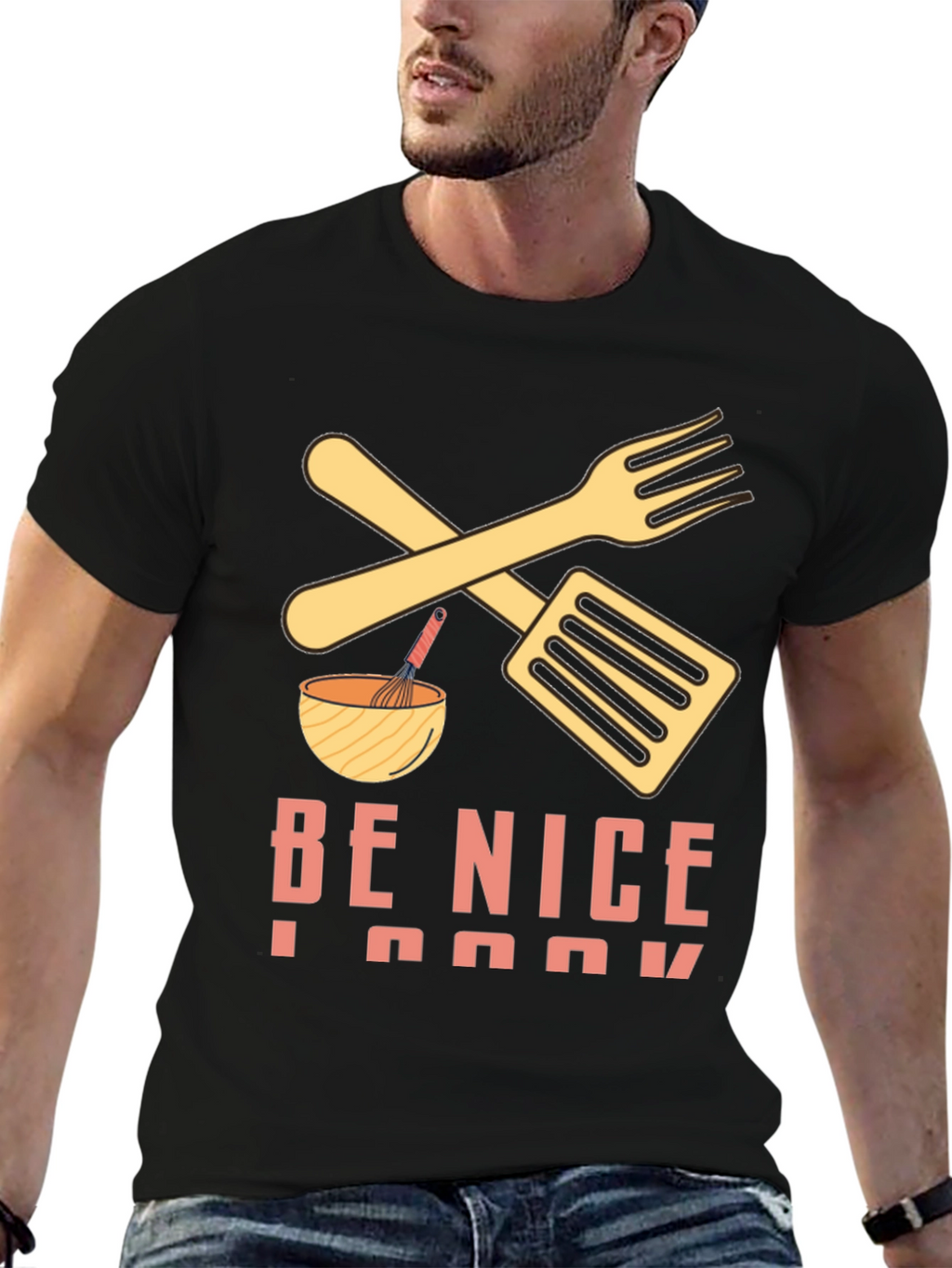 Be Nice I Cook T-Shirt - Funny Kitchen Apparel