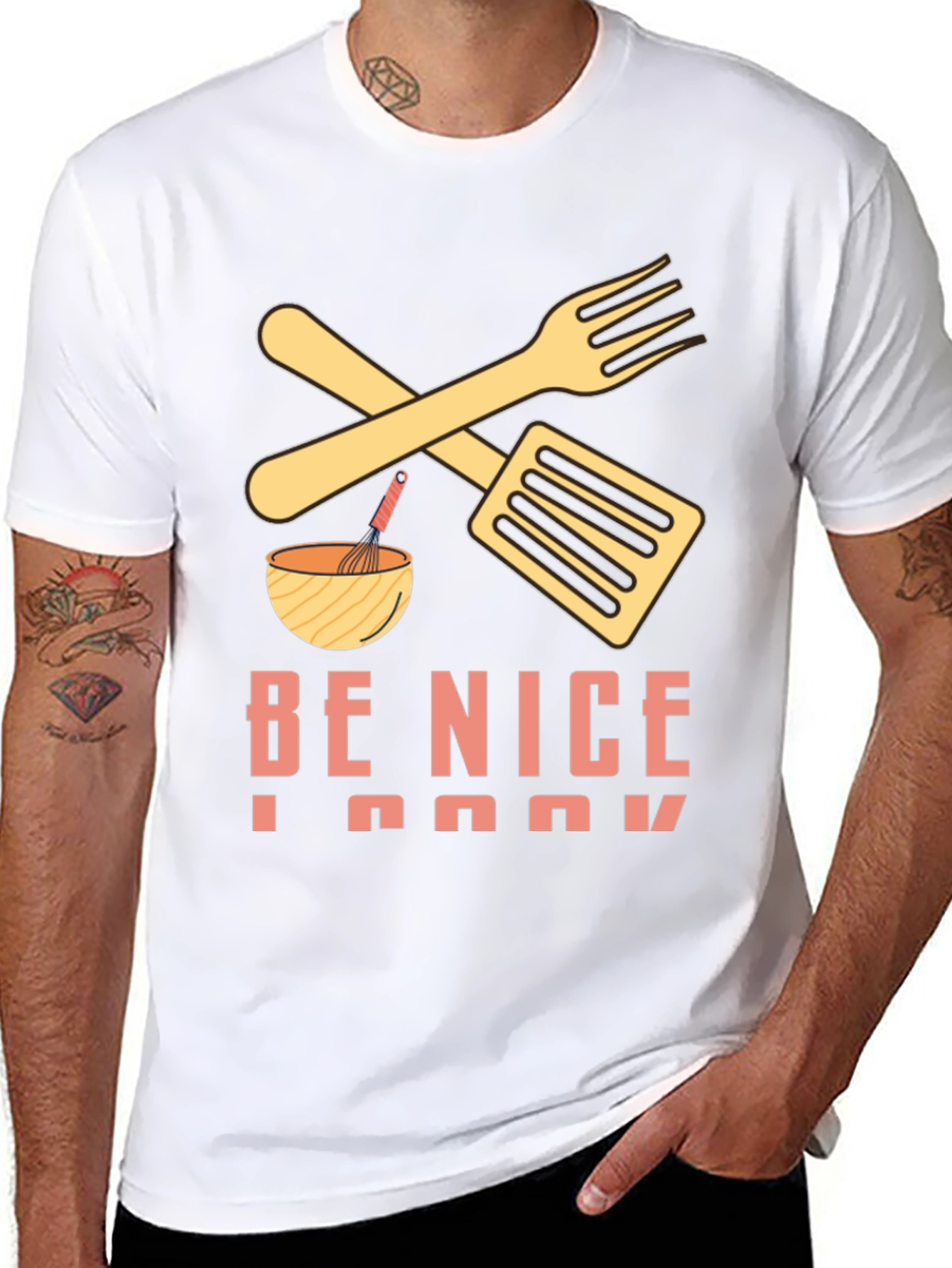 Be Nice I Cook T-Shirt - Funny Kitchen Apparel