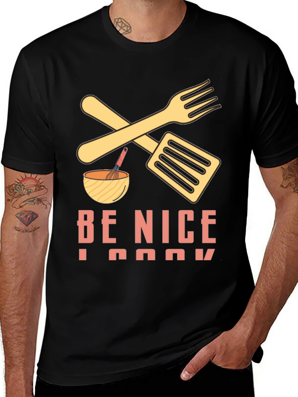 Be Nice I Cook T-Shirt - Funny Kitchen Apparel