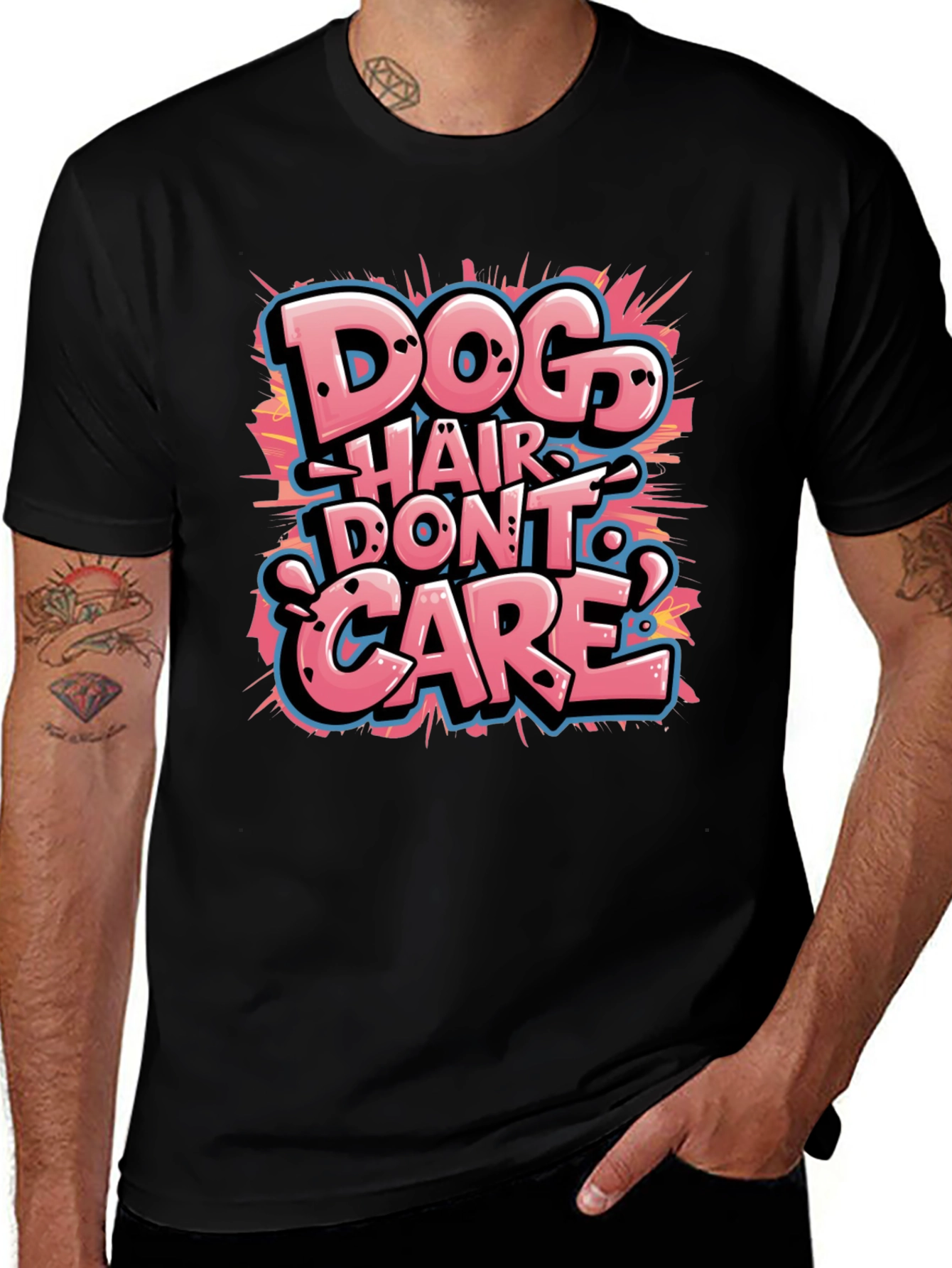 Dog Hair Dont Care T-Shirt - Funny Pet Lover Tee