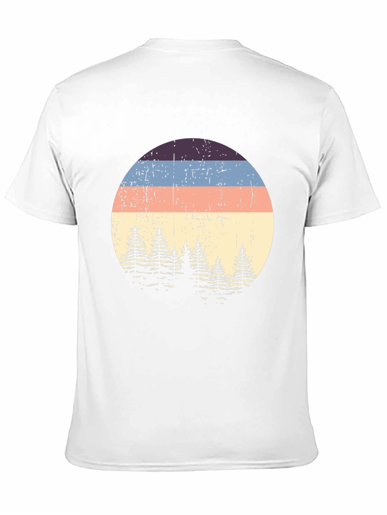 Retro Sunset Pine Tree Graphic Tee