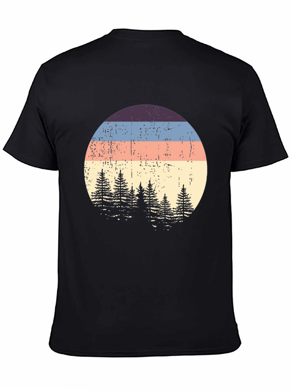 Retro Sunset Pine Tree Graphic Tee