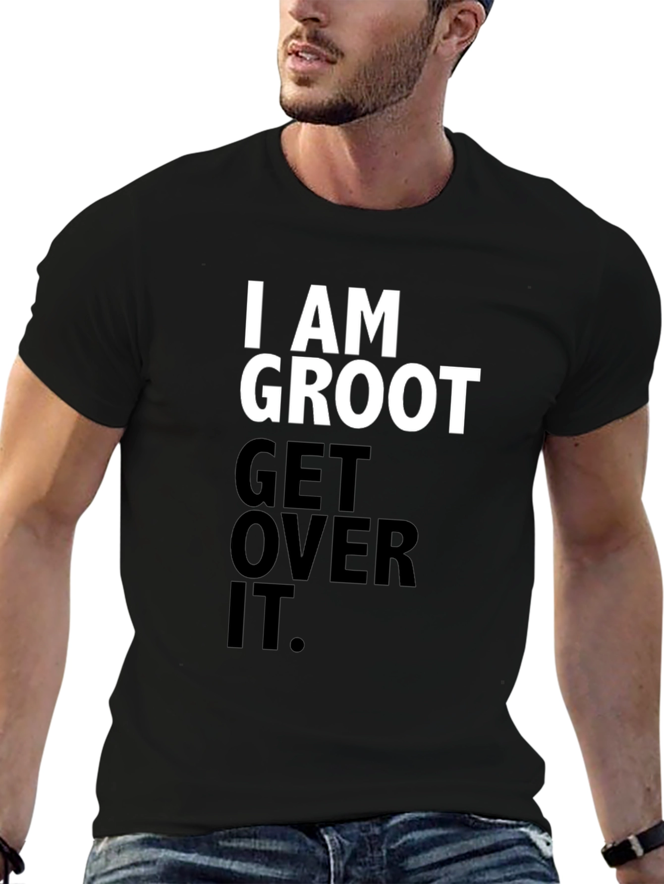 I am Groot T-Shirt - Get Over It - Black