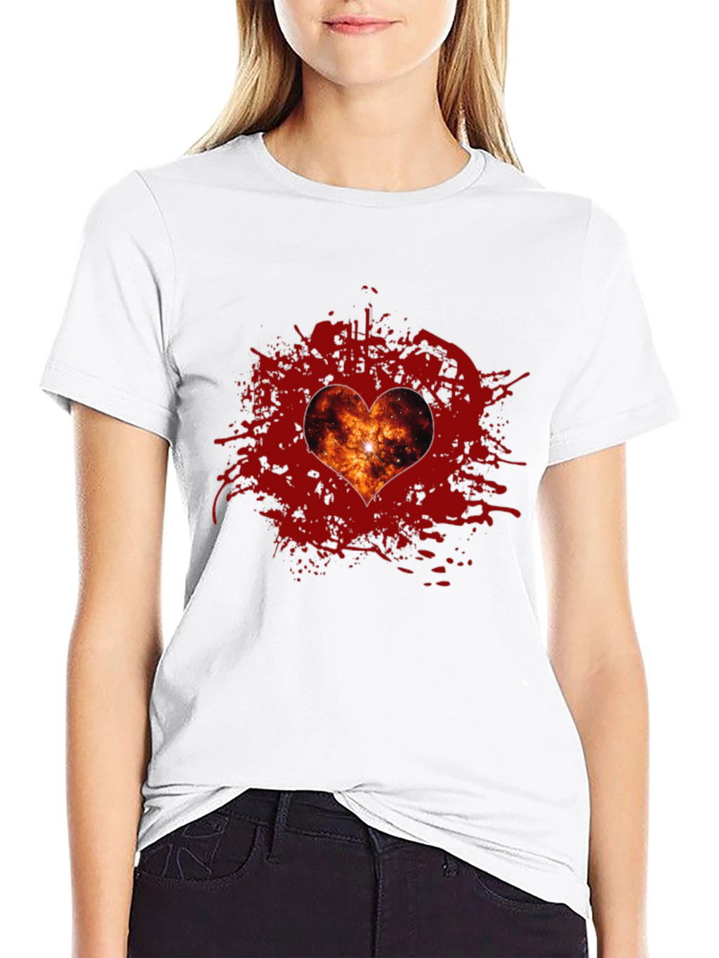 Galaxy Heart T-Shirt - Stylish Graphic Tee