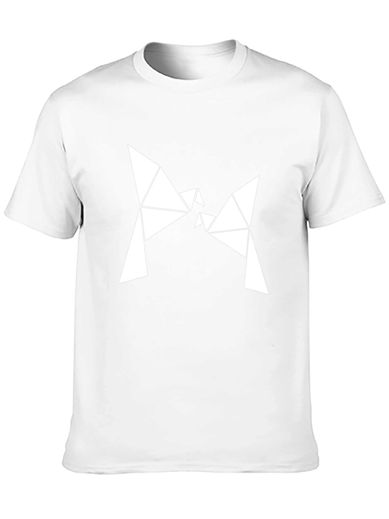 Geometric Triangle Bowtie Graphic Tee - Modern Minimalist Design