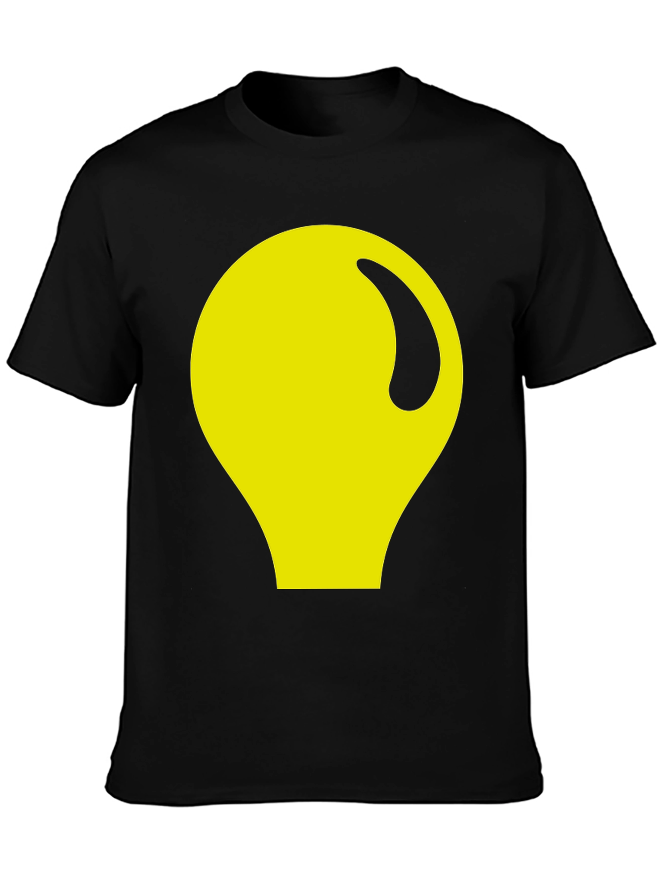 Abstract Yellow Graphic Black Tee