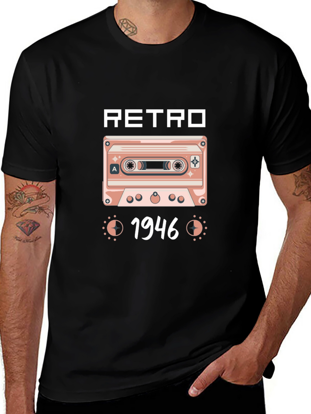 Retro 1946 Cassette Tape Graphic T-Shirt