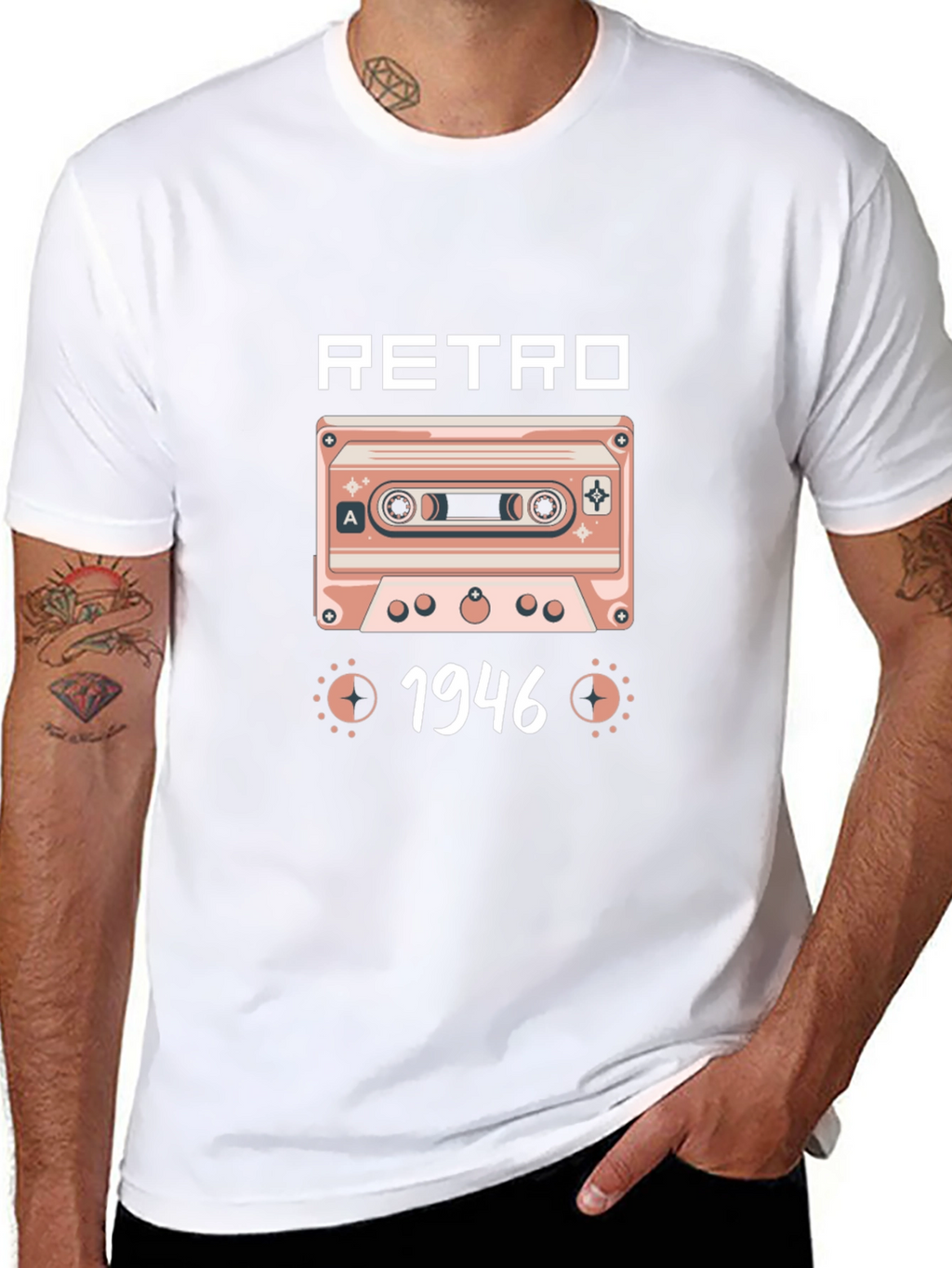 Retro 1946 Cassette Tape Graphic T-Shirt