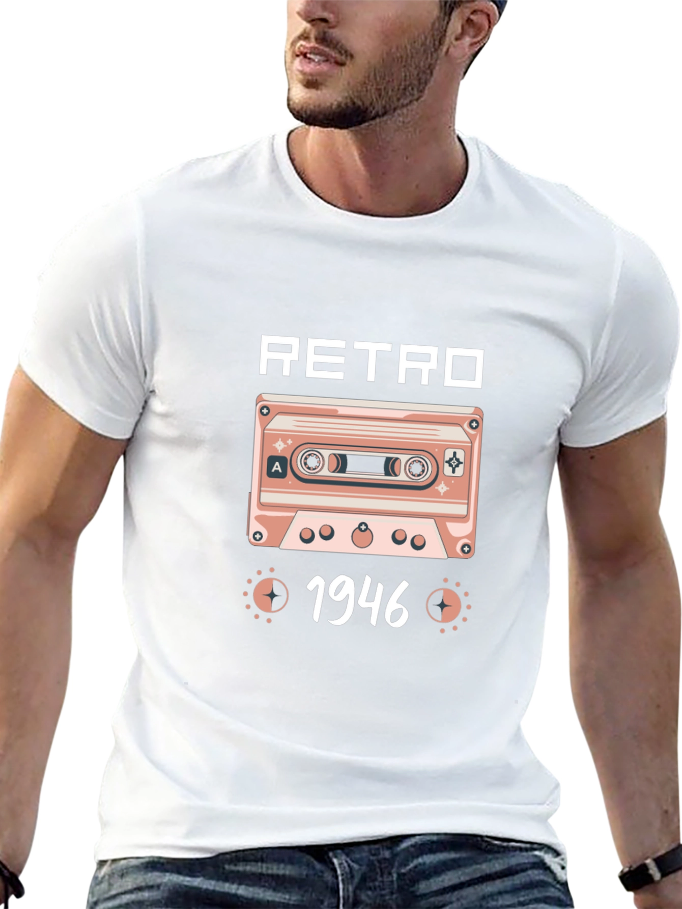 Retro 1946 Cassette Tape Graphic T-Shirt