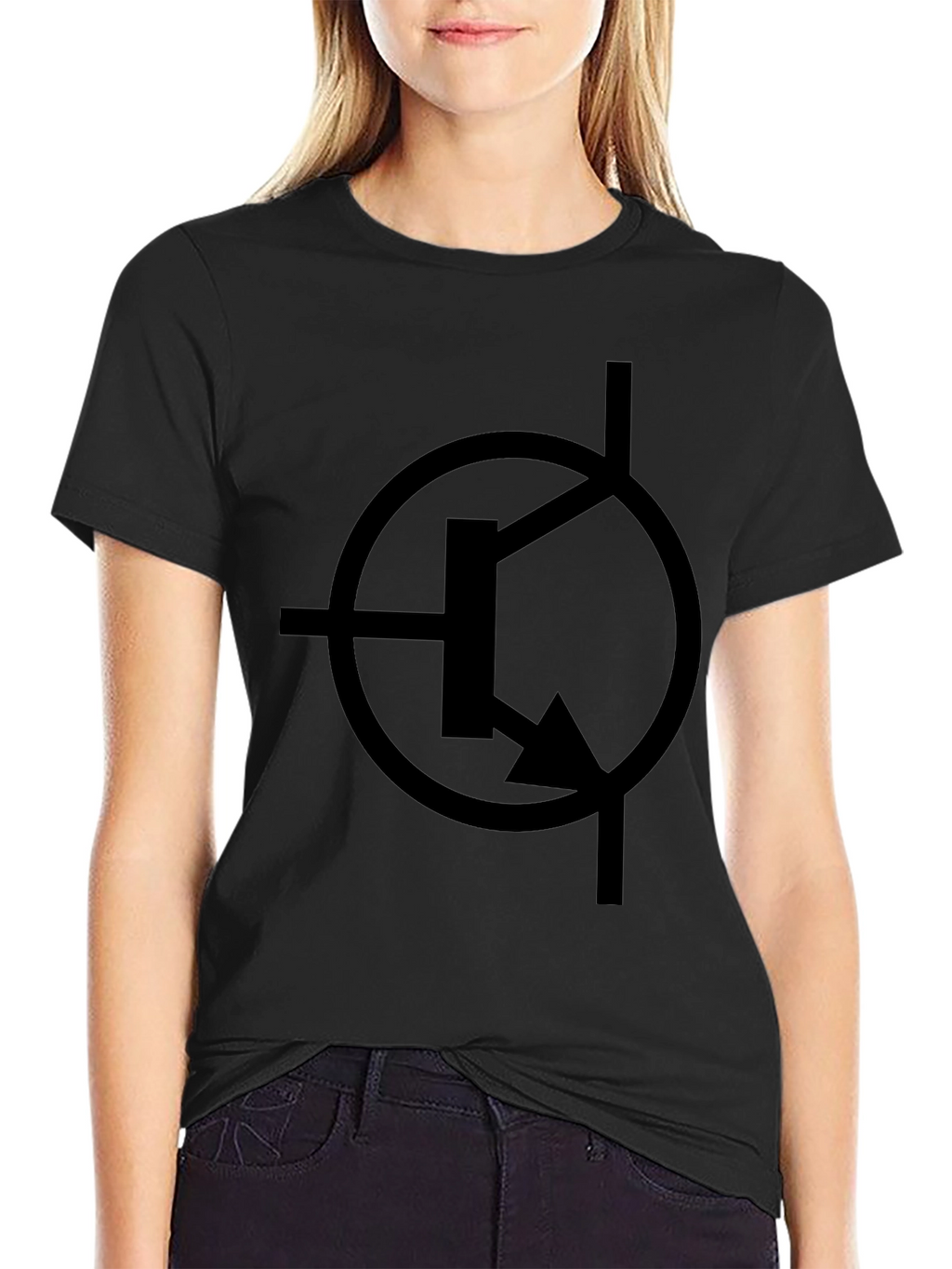 Electronics Circuit Symbol Black T-Shirt