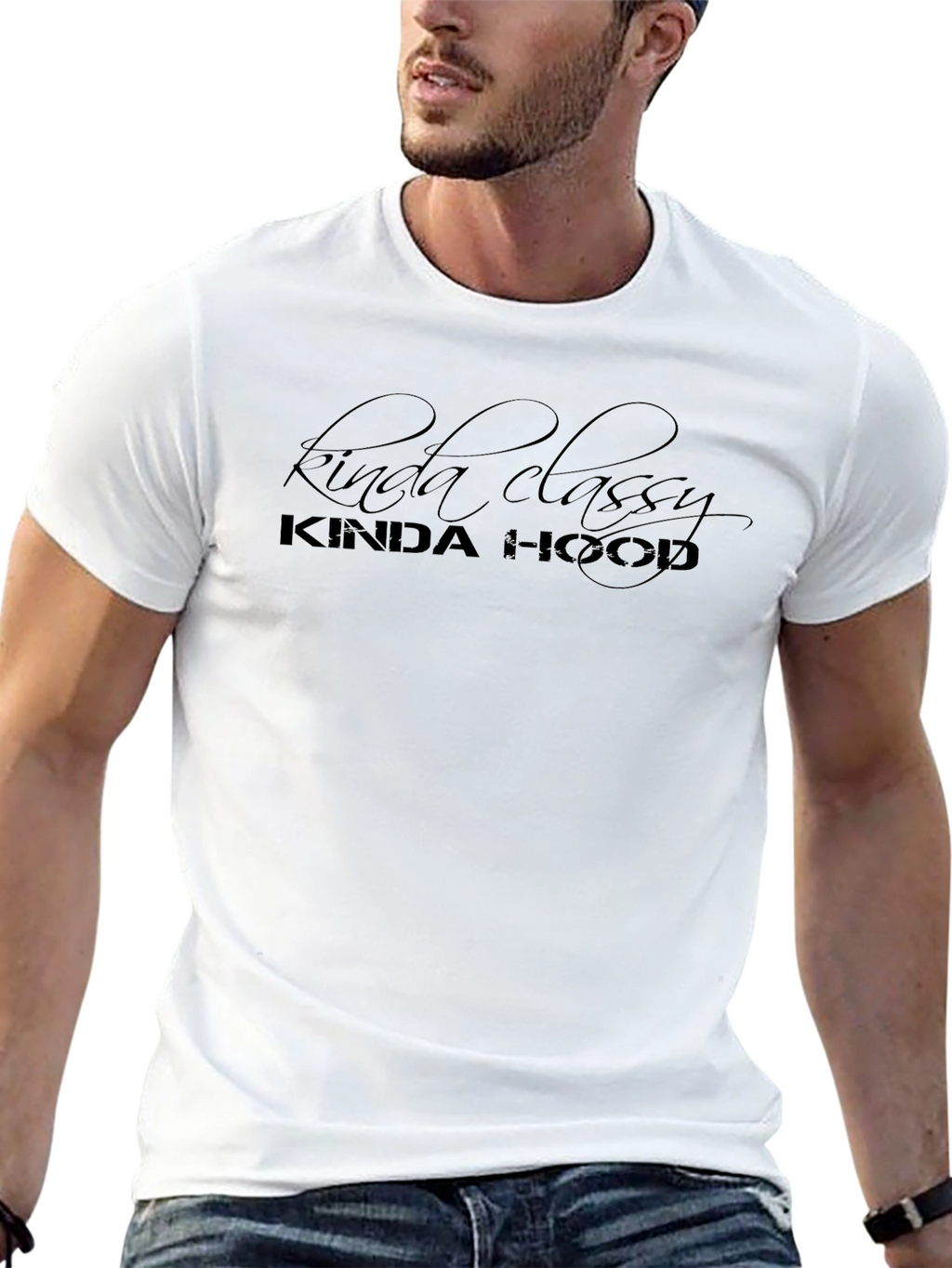 Kinda Classy Kinda Hood Black T-Shirt