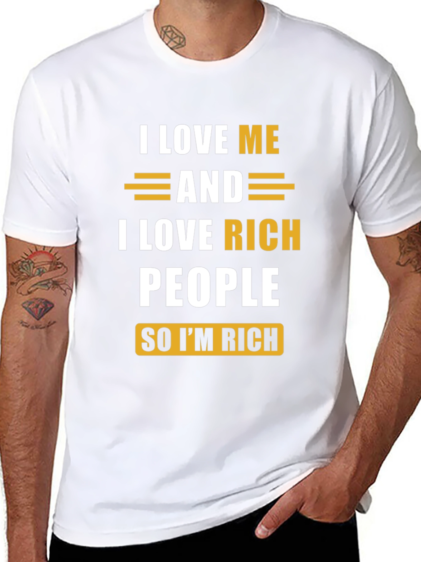 I Love Me & Rich People Graphic Tee