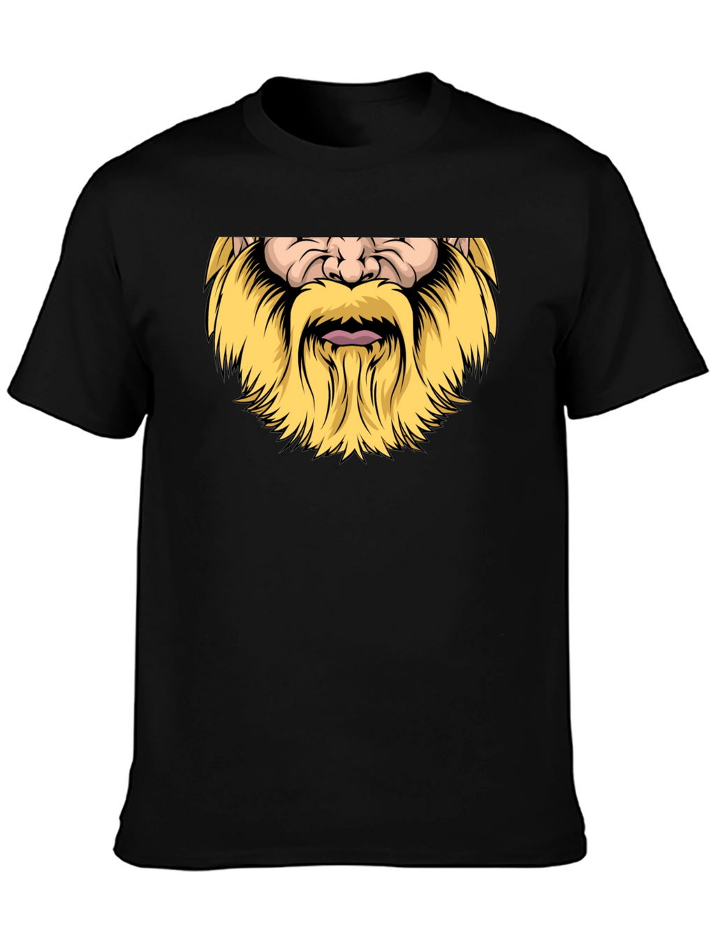 Viking Beard Graphic Black T-Shirt