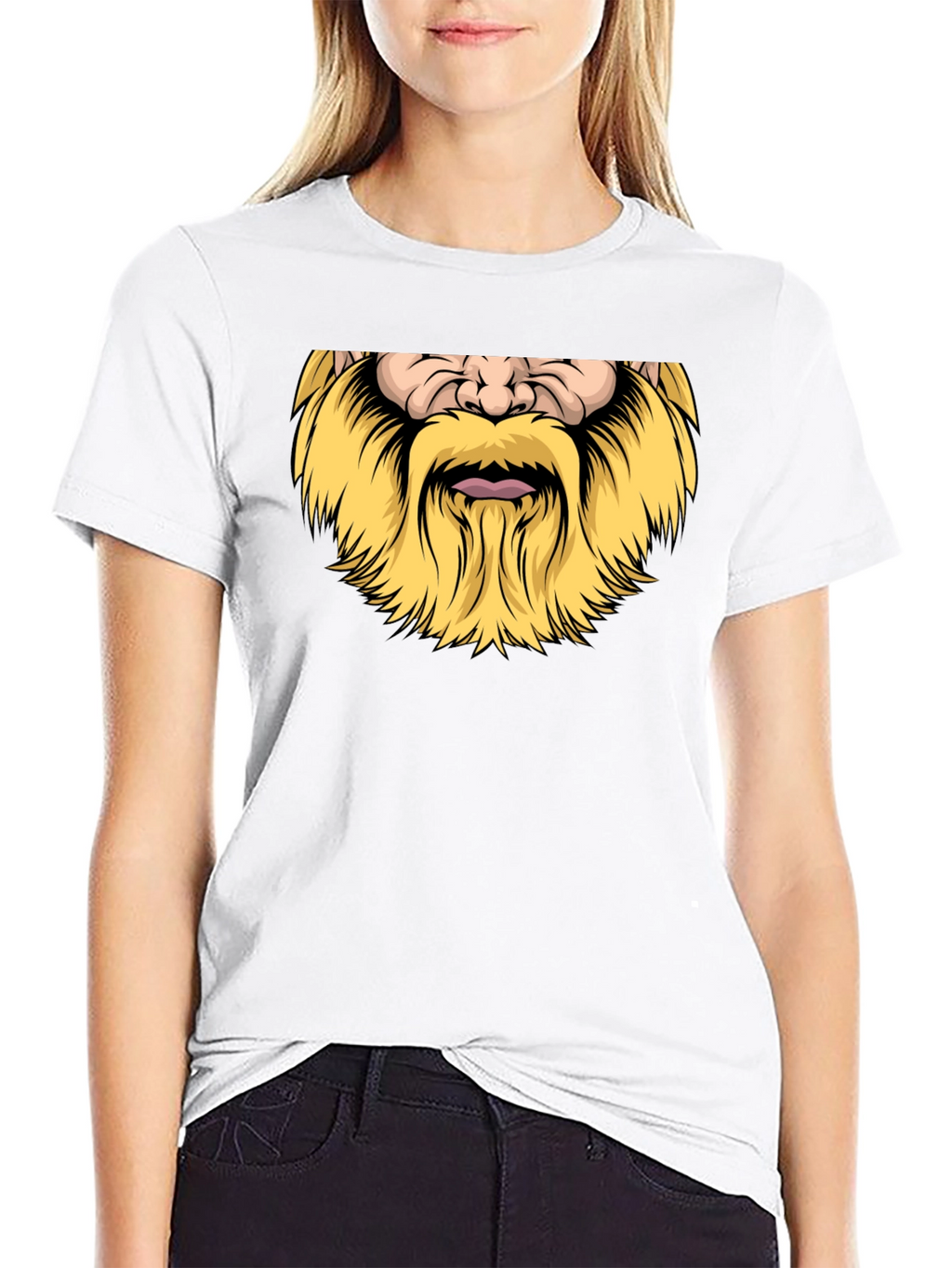 Viking Beard Graphic Black T-Shirt