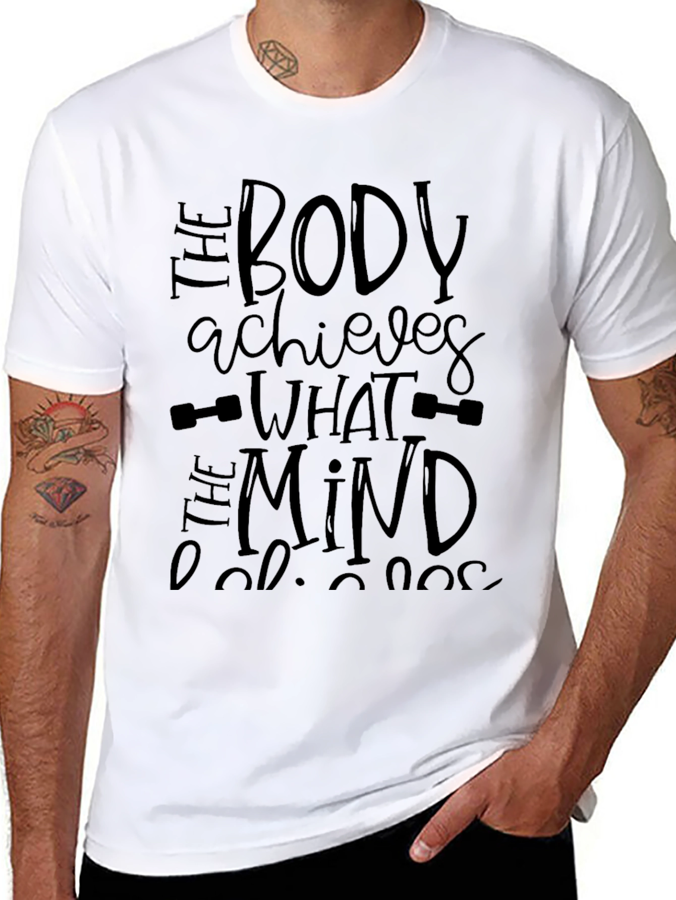 Motivational Black Gym T-Shirt