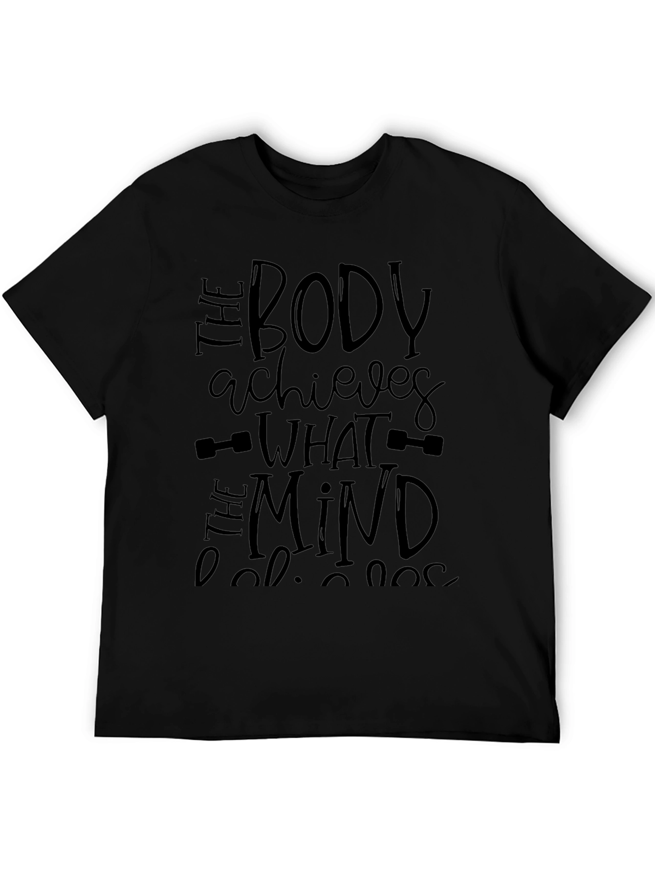 Motivational Black Gym T-Shirt