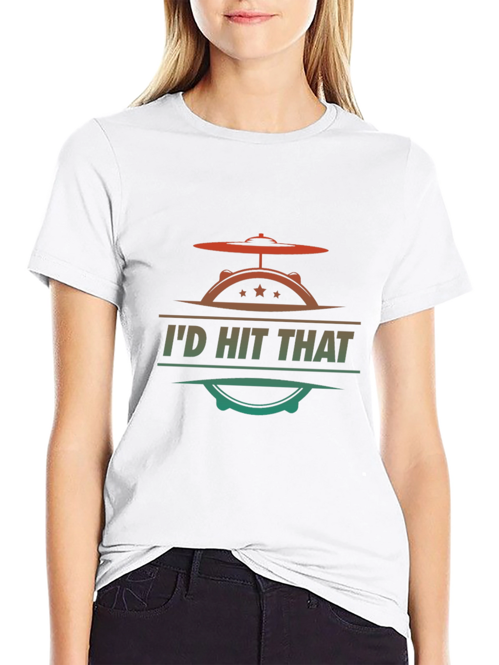 Id Hit That Drummer Graphic Tee