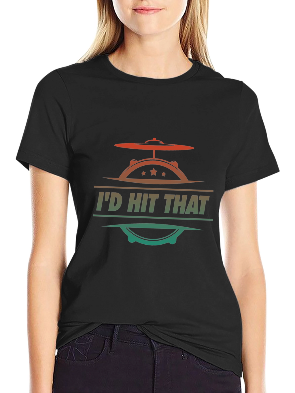 Id Hit That Drummer Graphic Tee