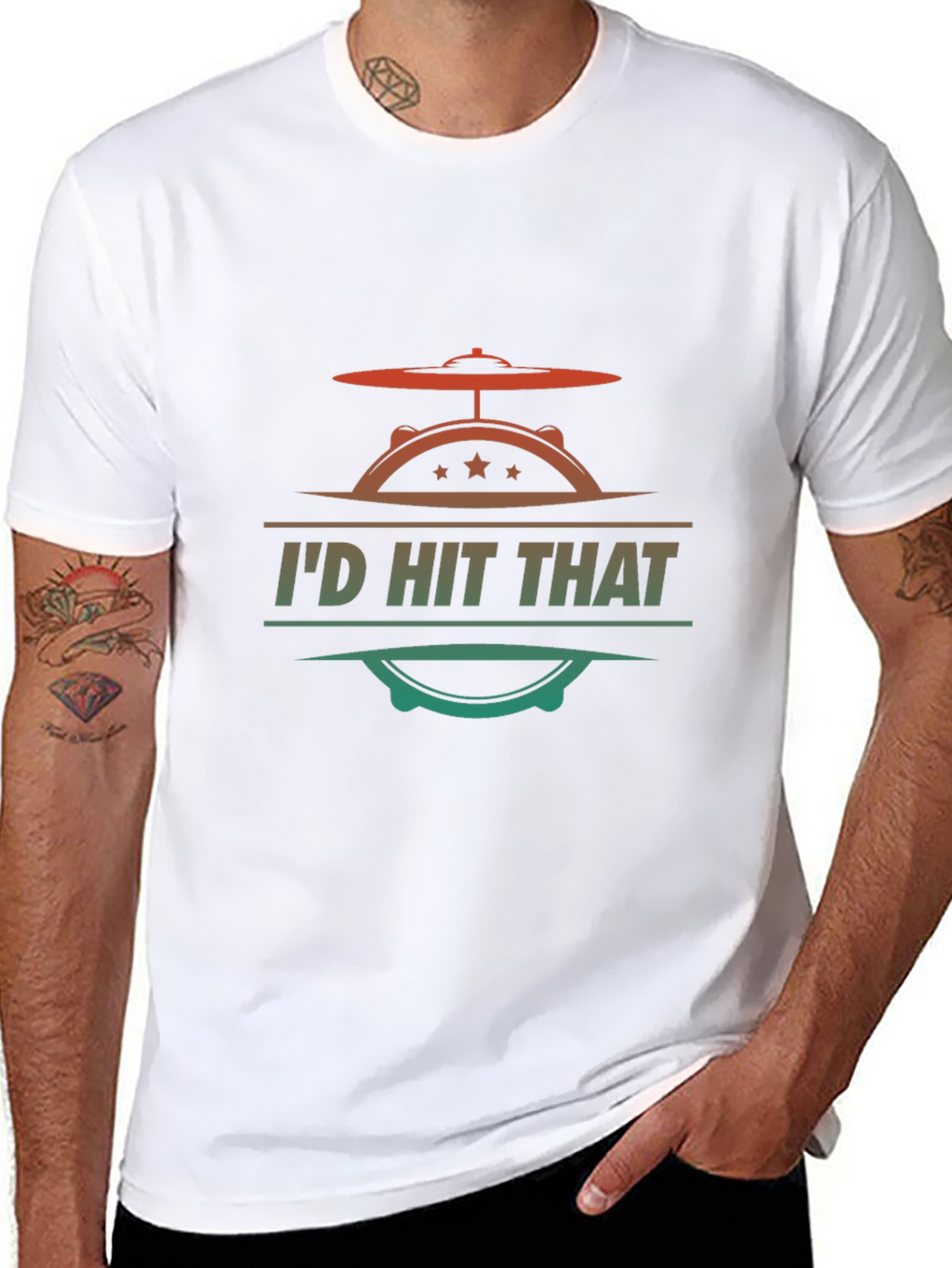 Id Hit That Drummer Graphic Tee