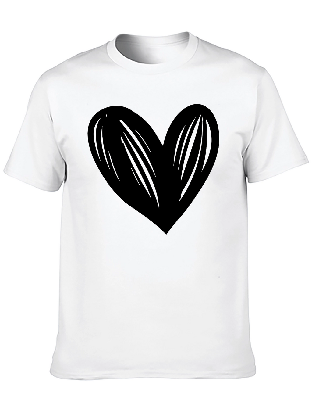 Bold Black Heart Graphic T-Shirt