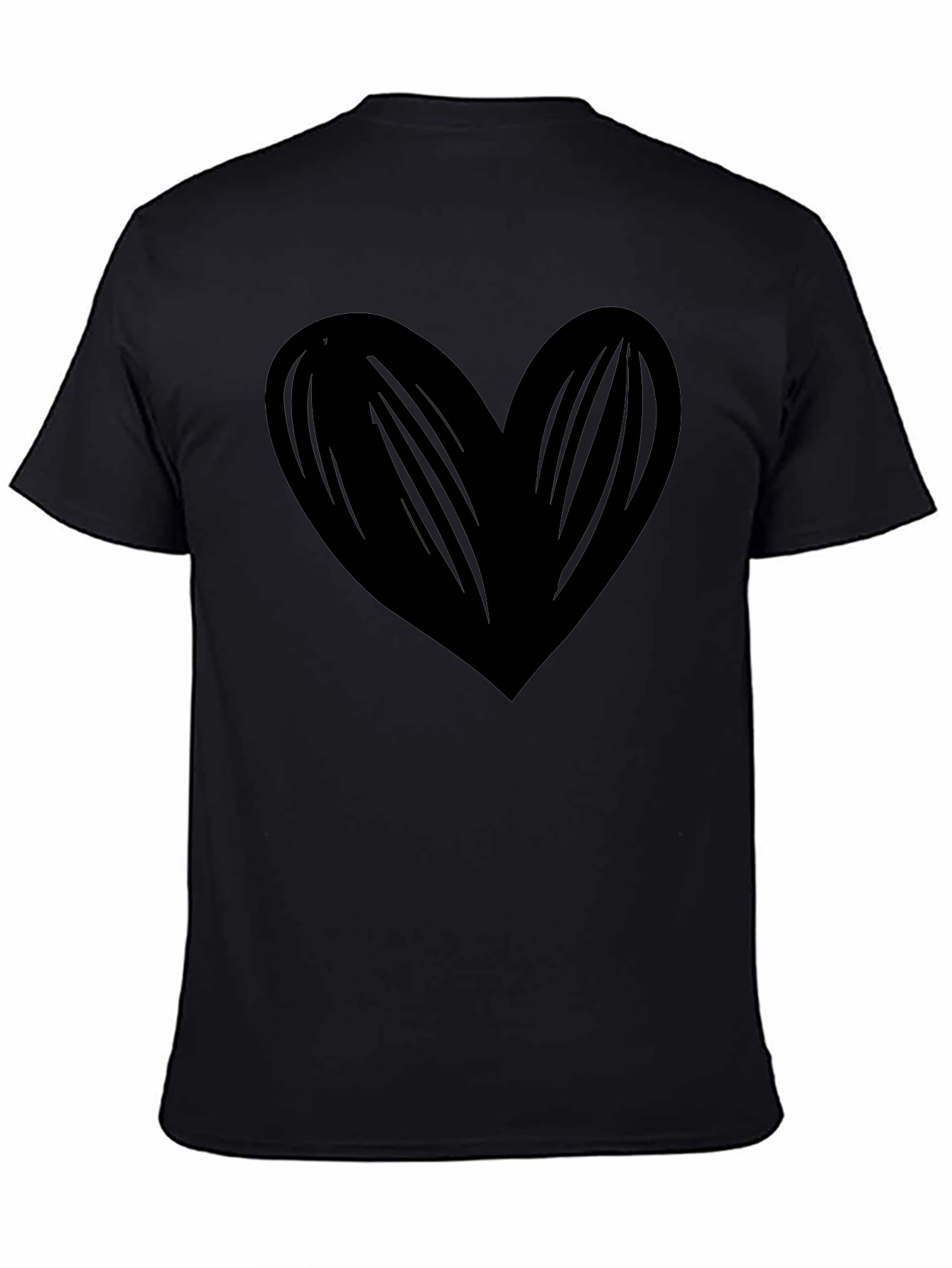 Bold Black Heart Graphic T-Shirt