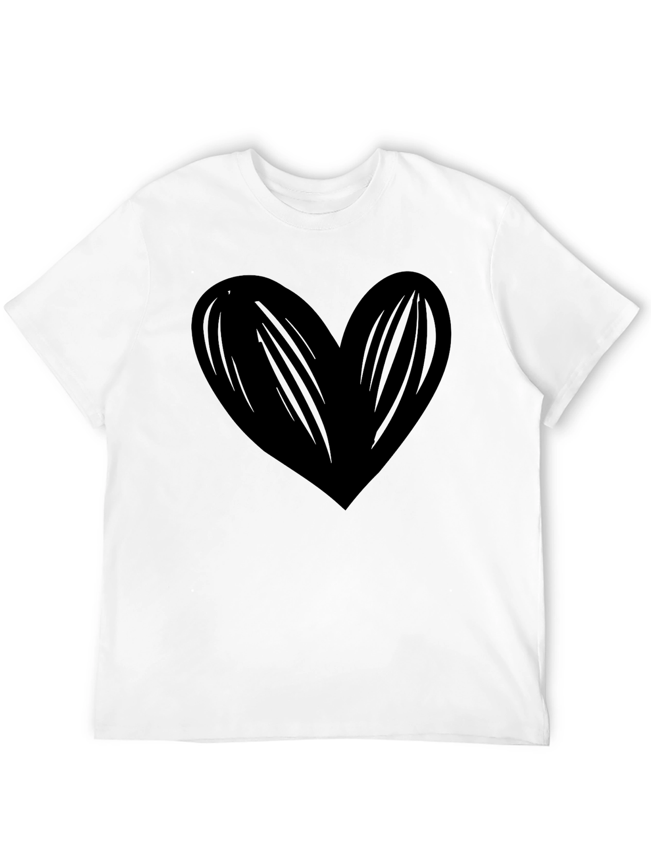 Bold Black Heart Graphic T-Shirt