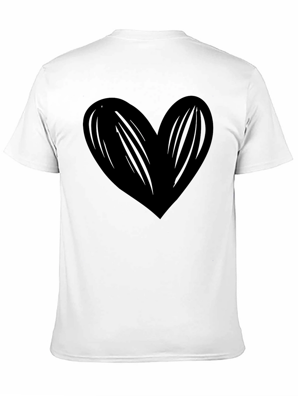 Bold Black Heart Graphic T-Shirt