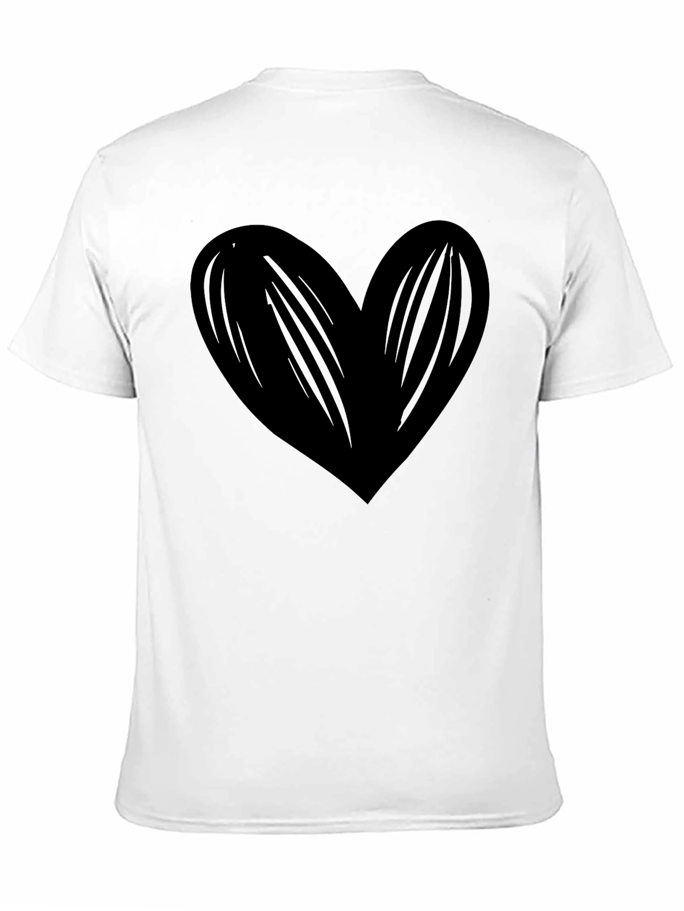 Bold Black Heart Graphic T-Shirt