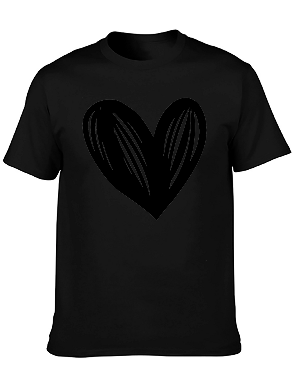 Bold Black Heart Graphic T-Shirt