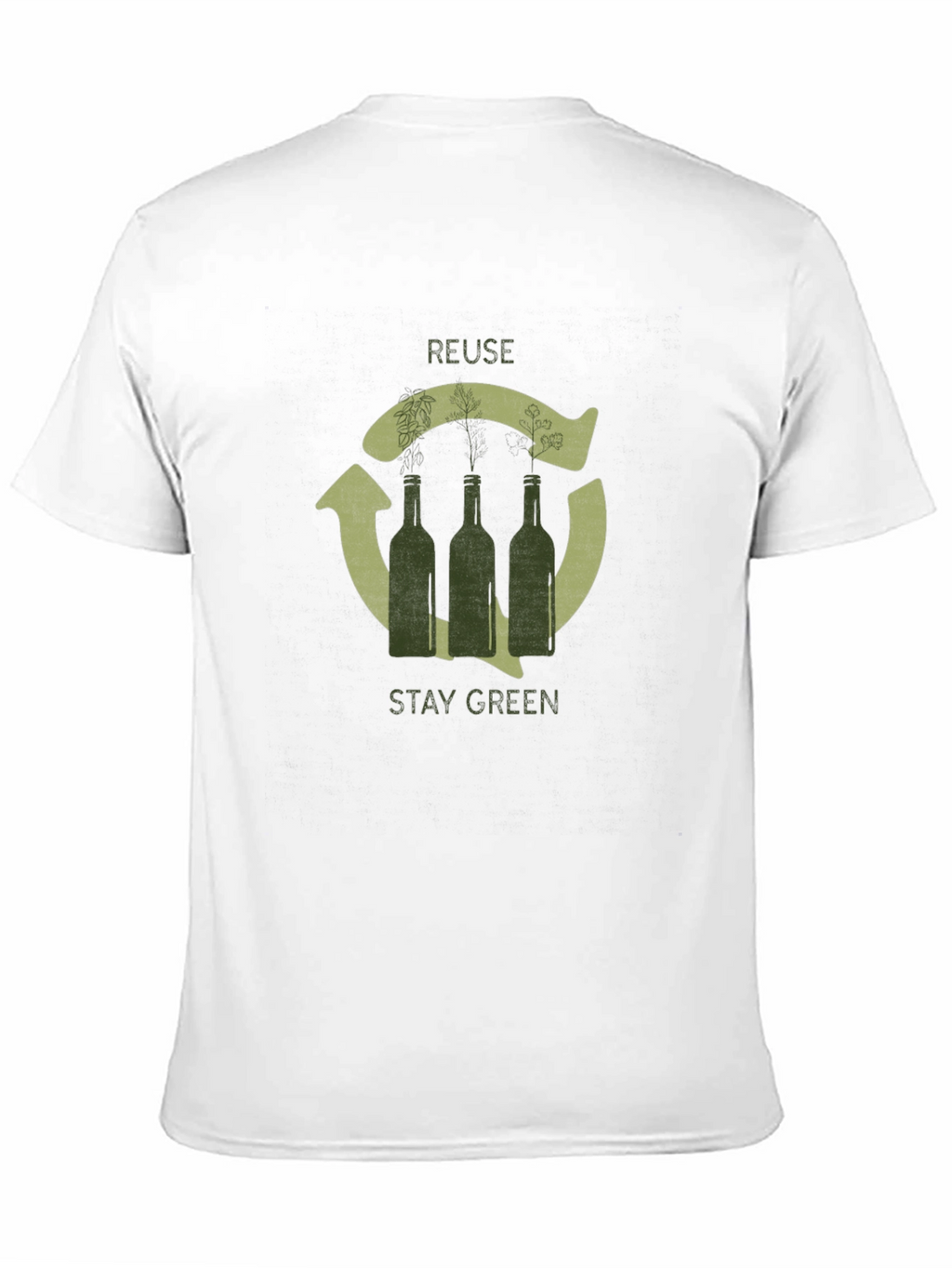 Eco-Friendly Reuse Stay Green Graphic T-Shirt
