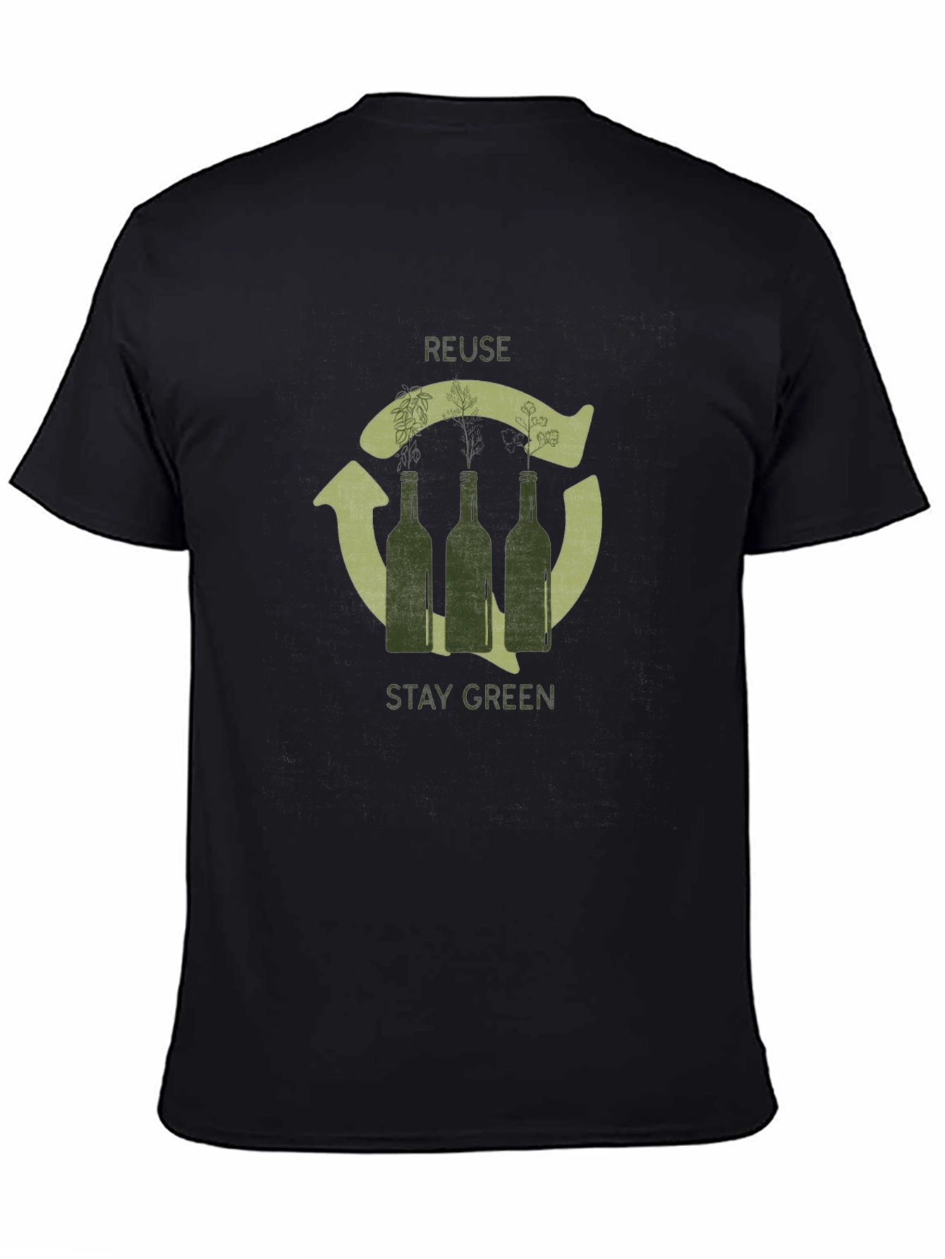 Eco-Friendly Reuse Stay Green Graphic T-Shirt