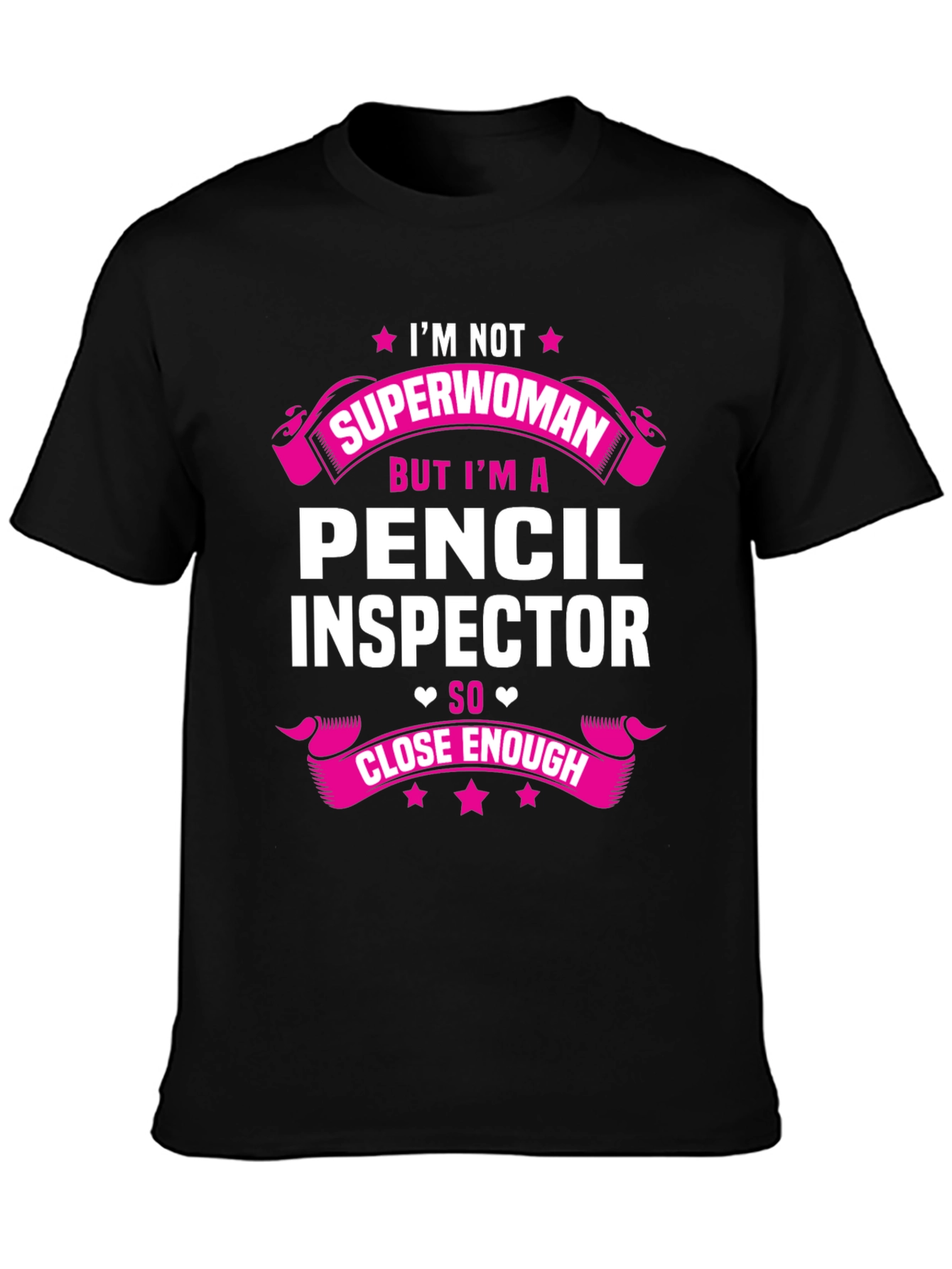 Pencil Inspector T-Shirt - Superwoman Funny Job Tee