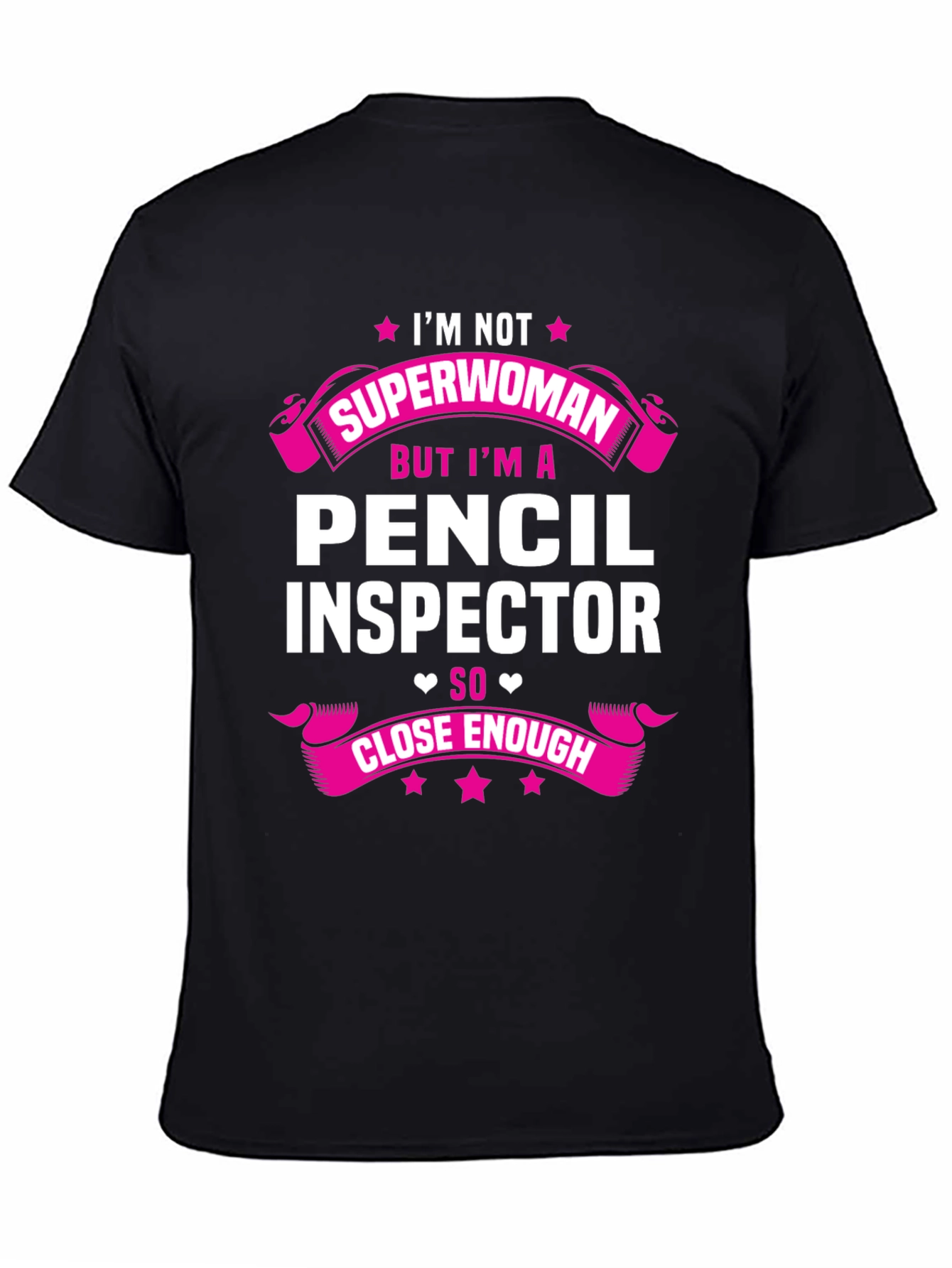 Pencil Inspector T-Shirt - Superwoman Funny Job Tee