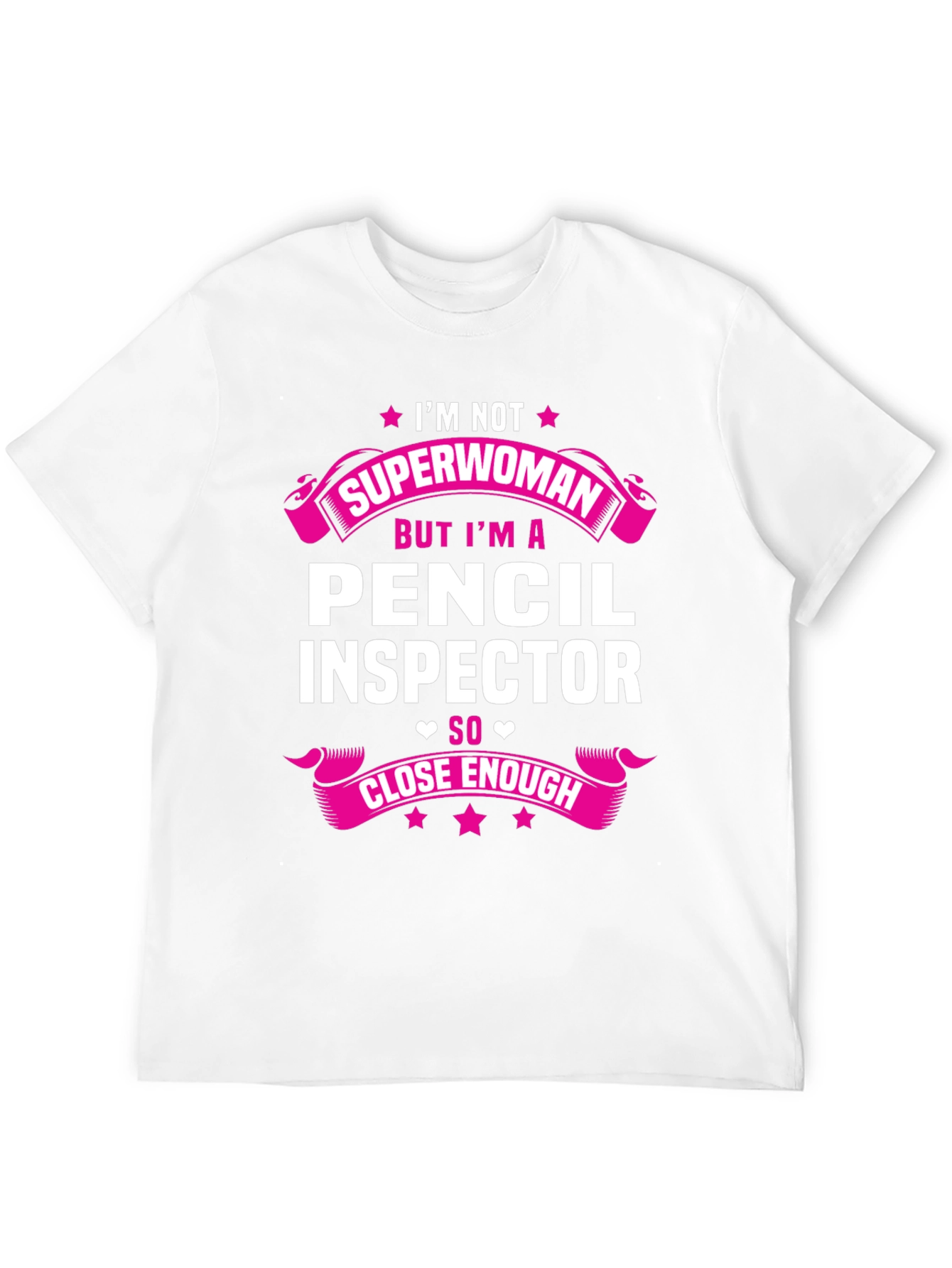 Pencil Inspector T-Shirt - Superwoman Funny Job Tee
