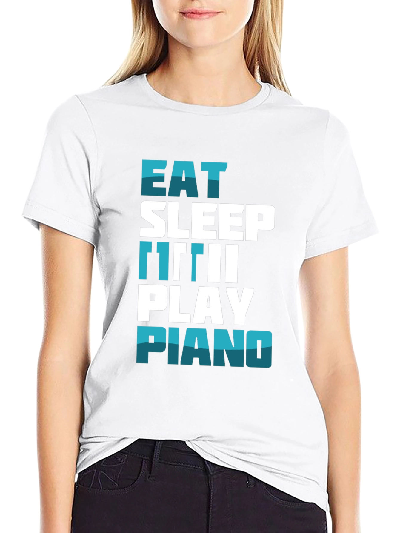 Eat Sleep Repeat Piano T-Shirt