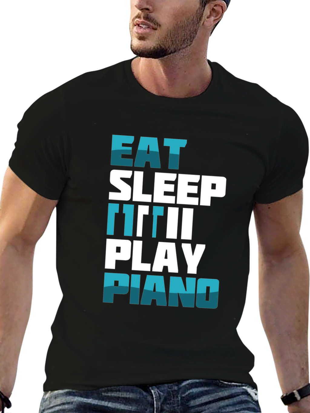 Eat Sleep Repeat Piano T-Shirt