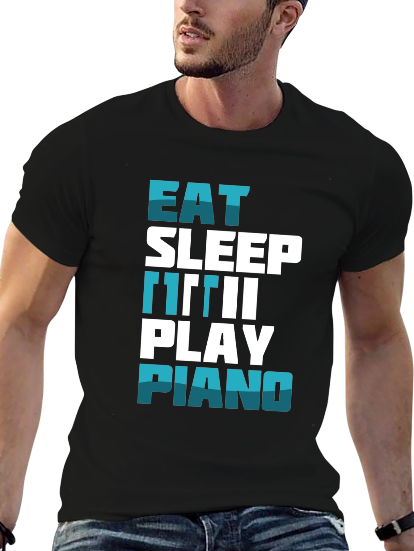 Eat Sleep Repeat Piano T-Shirt