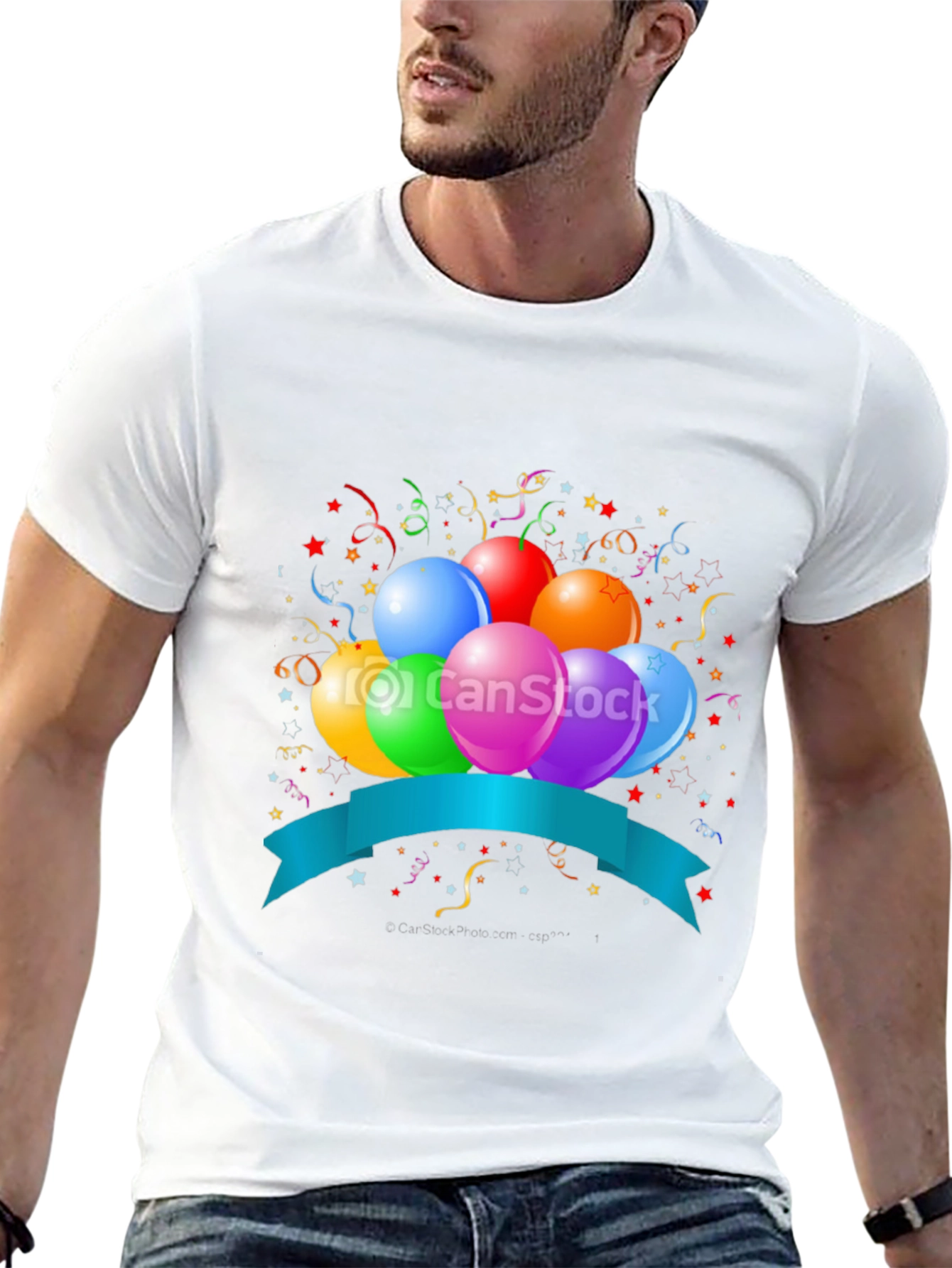 Festive Birthday Balloon Graphic Tee