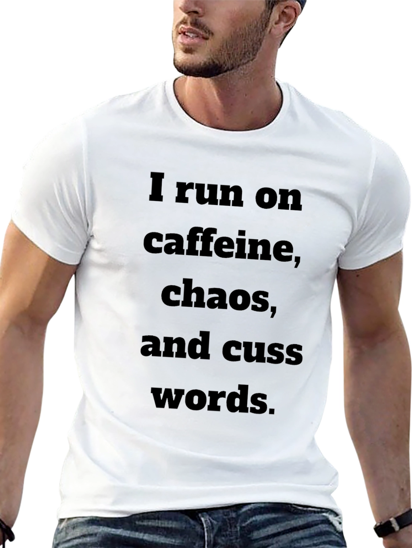 Caffeine Chaos Cuss Words T-Shirt