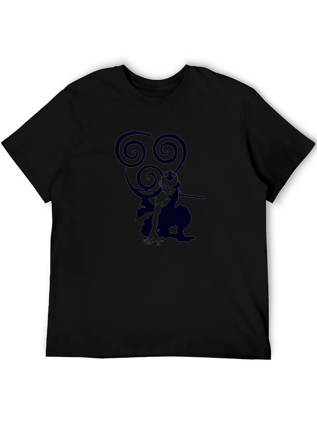 Avatar Aang Graphic Tee - Black Cotton T-Shirt