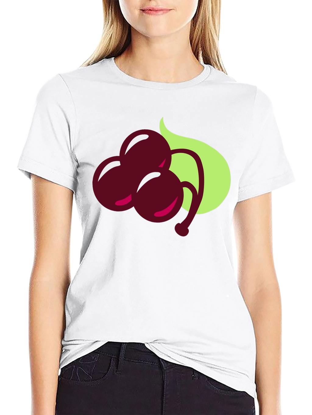 Cherry Graphic Black T-Shirt