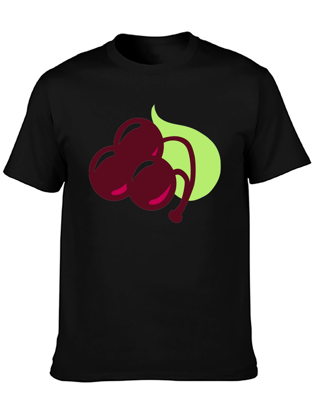 Cherry Graphic Black T-Shirt